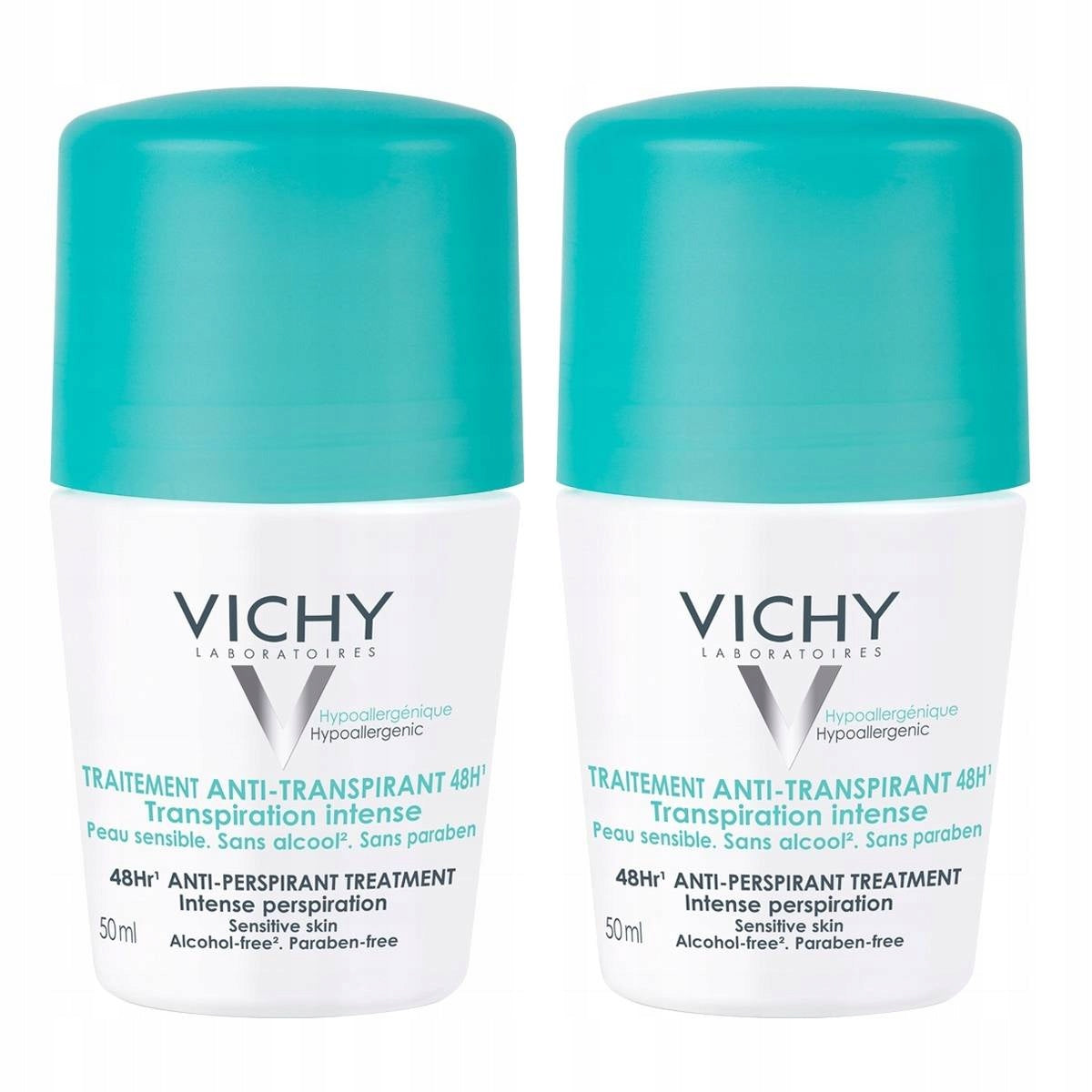Vichy Traitement Antyperspirant Roll-on 48h 50ml Podwójne Opakowanie