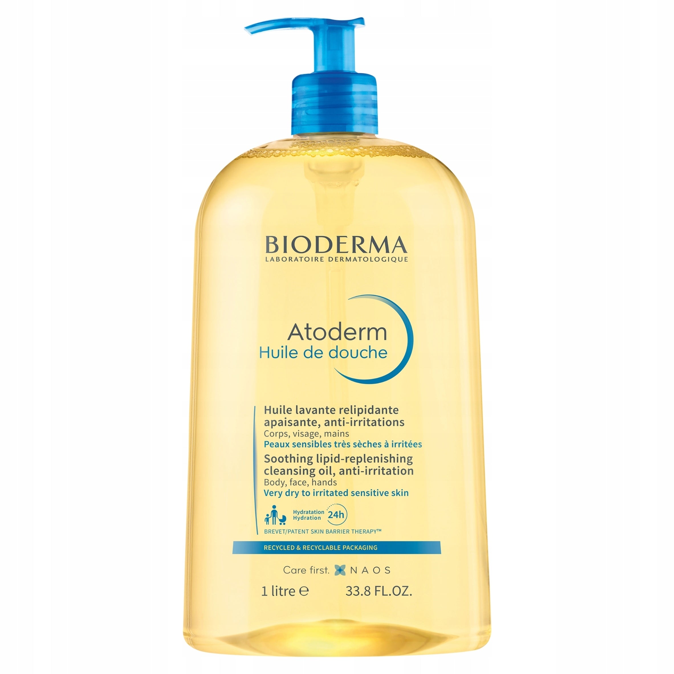 Bioderma Zestaw Pielęgnacyjny - Olejek + Krem Nawilżający 1L