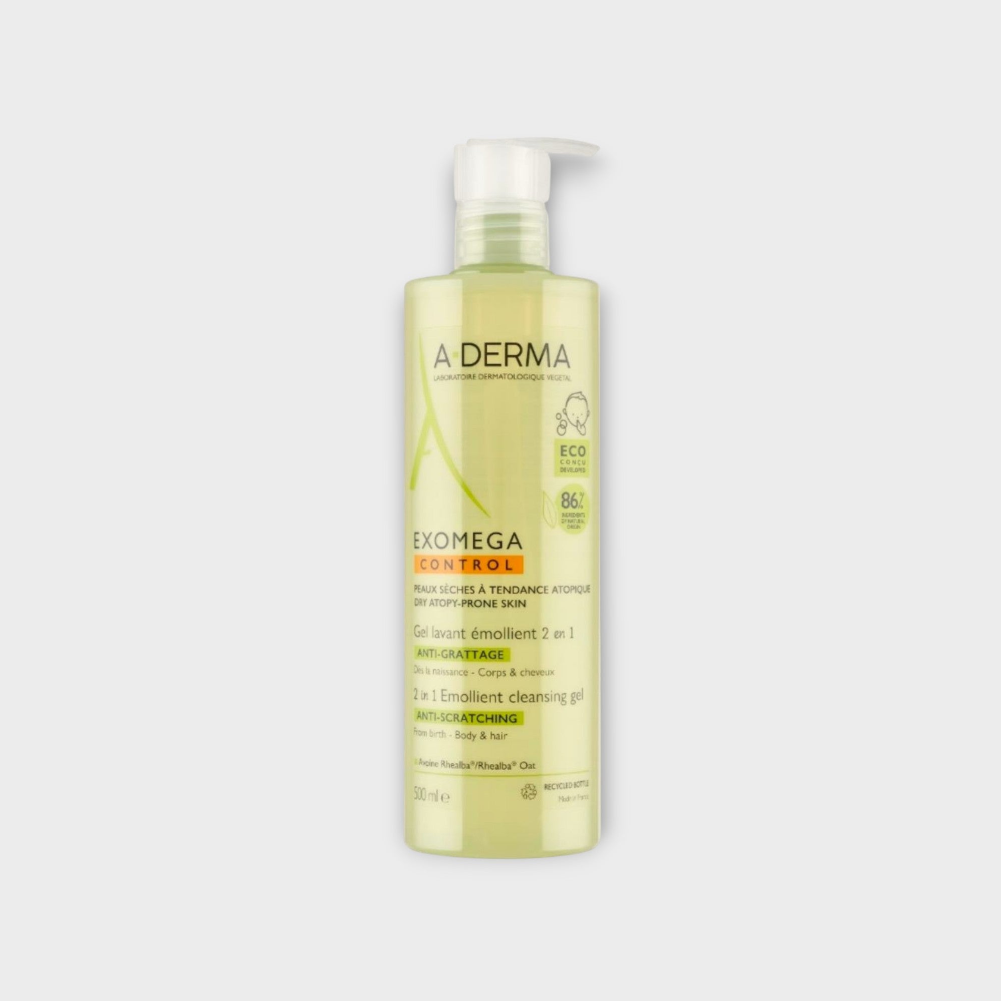 A-Derma Exomega Control Żel Emolient Anti-Grattage Bébé 500 ml - łagodzenie podrażnień