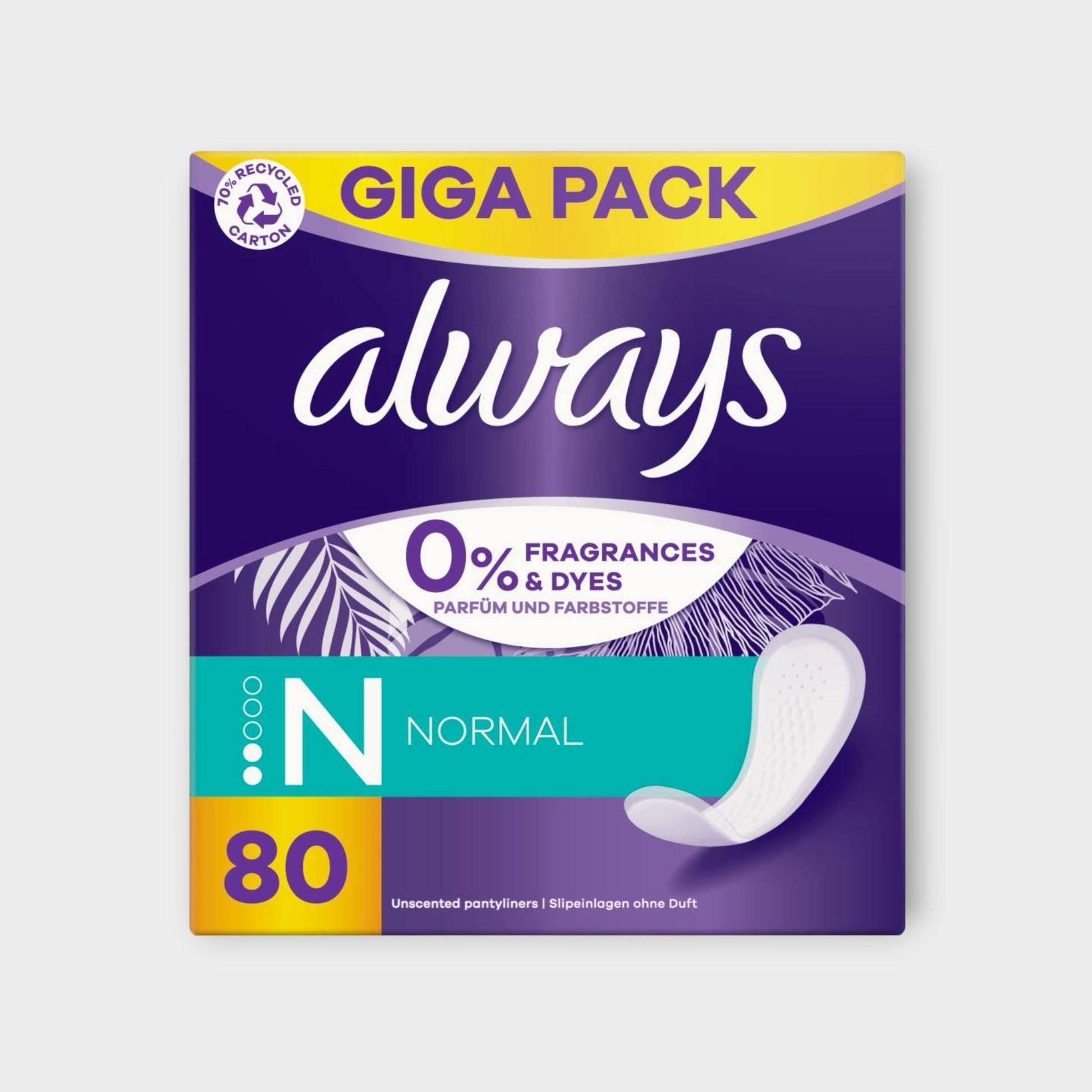 Wkładki Always Dailies 80 sztuk Normal - codzienna higiena