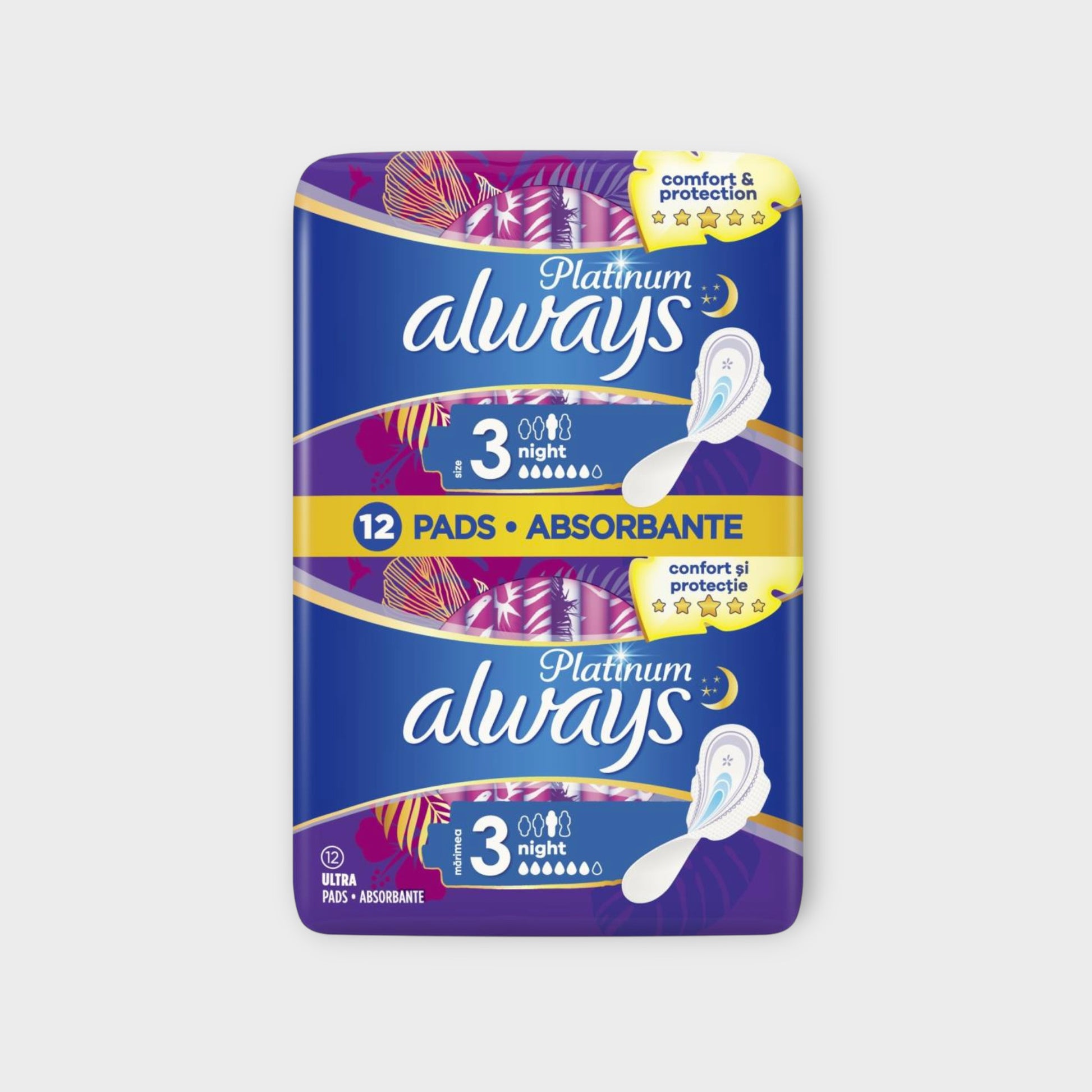 Always Pads Ultra 12 Platinum Night - Podpaski na noc, ultra cienkie