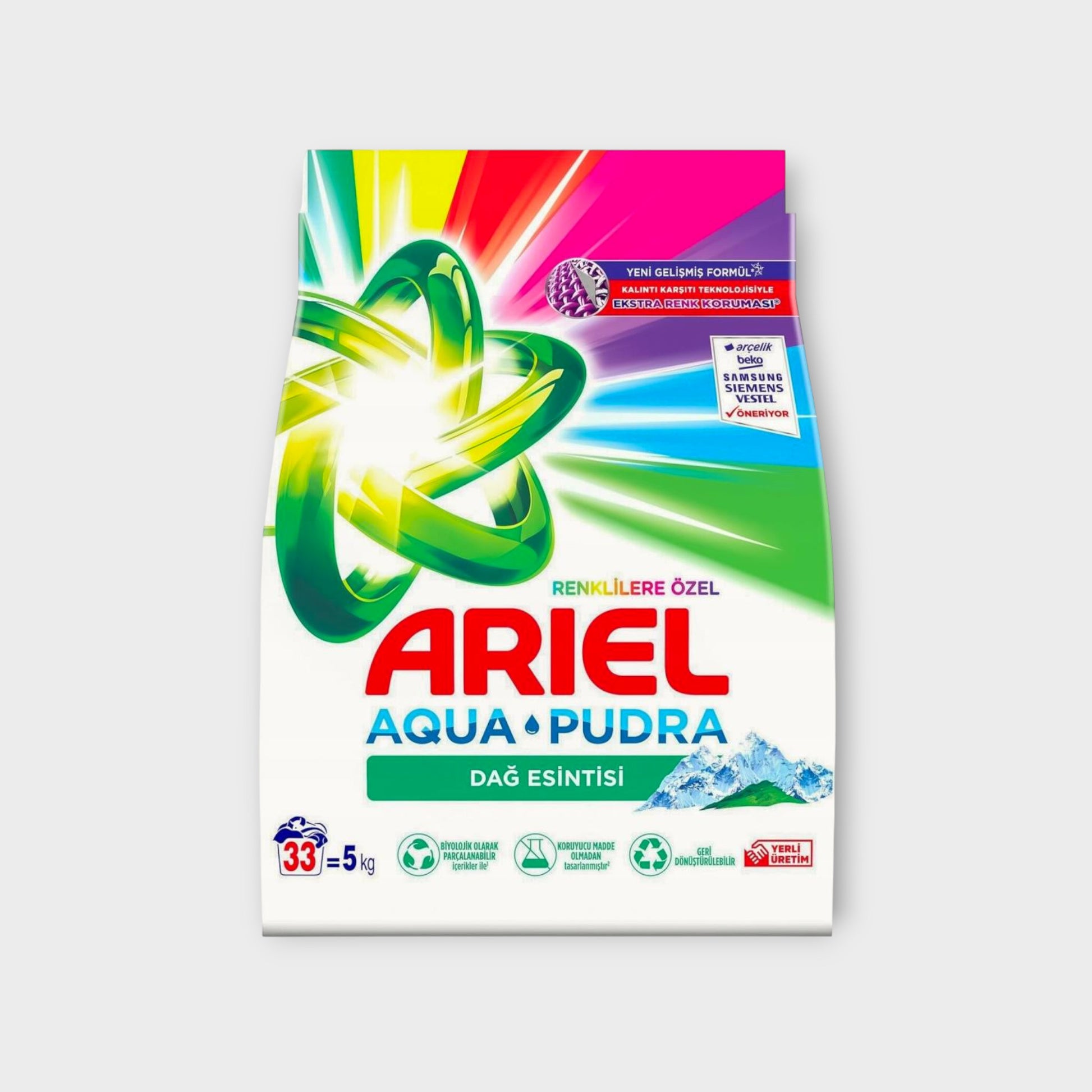 proszek Ariel do kolorów, pranie ubrań, Ariel Aqua Puder 5 kg