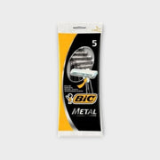 BIC Metal Maszynka do Goleni, idealna do usuwania twardego zarostu, zestaw 5 sztuk.