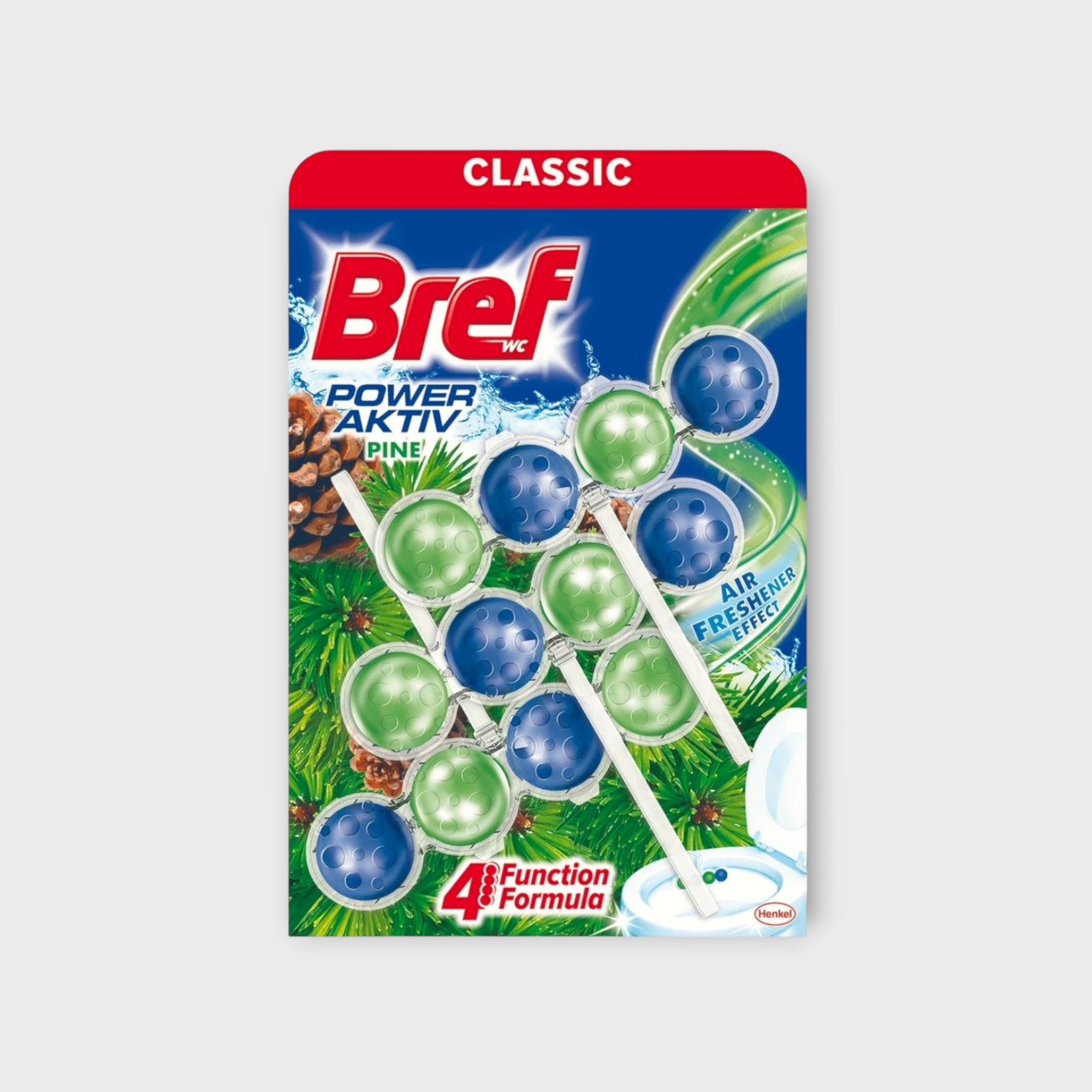 Kulki do WC Bref Power Aktiv Sosna Las Pine 3x50g - zapach lasu i świeżość