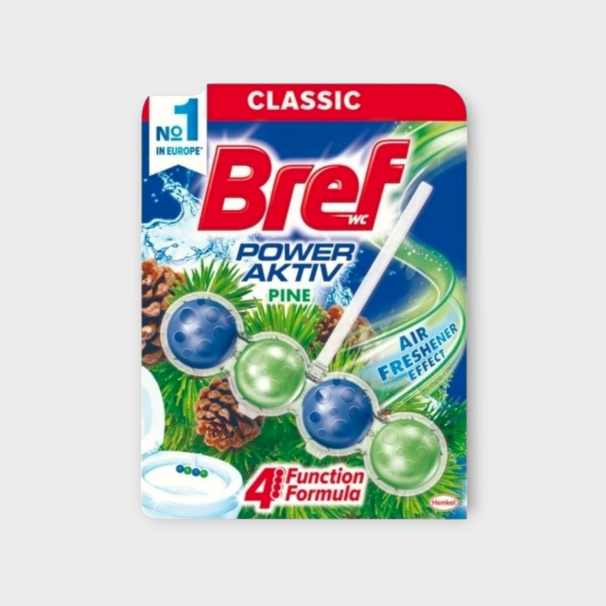 Kulki do WC Bref Power Activ Pine 50g - świeży zapach sosny w toalecie
