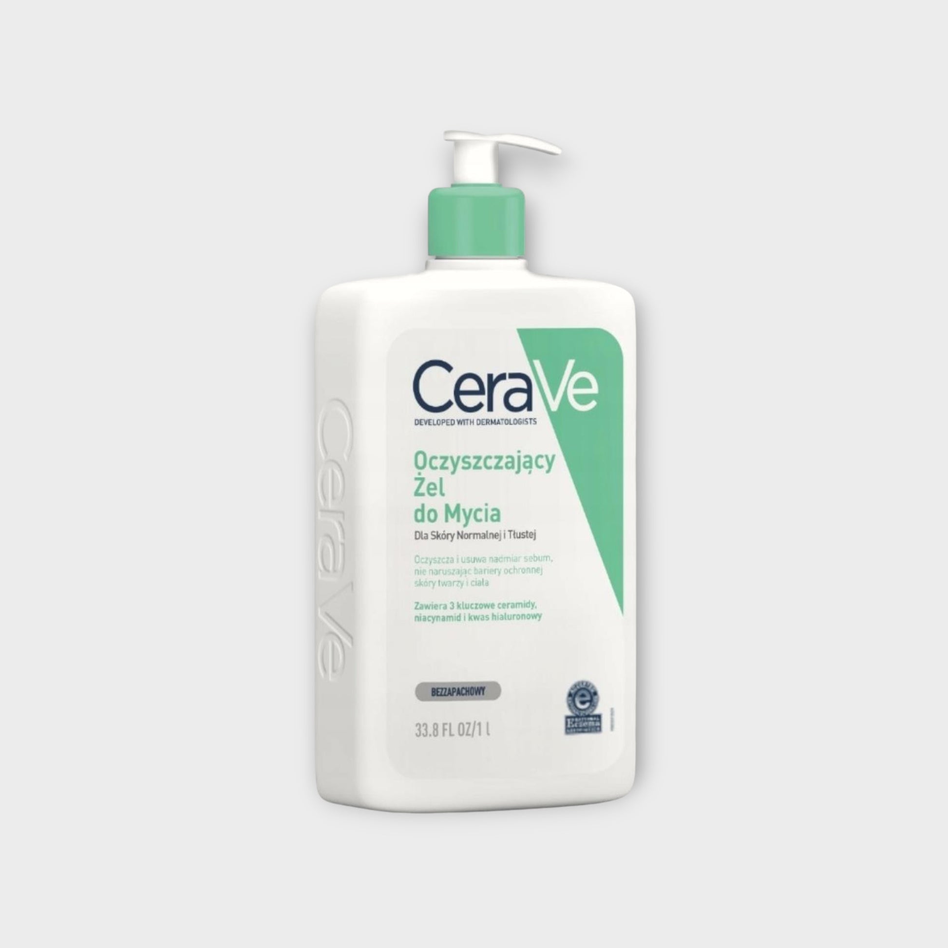 żel oczyszczający CeraVe Foaming Cleansing Gel 1000 ml, do skóry normalnej i tłustej