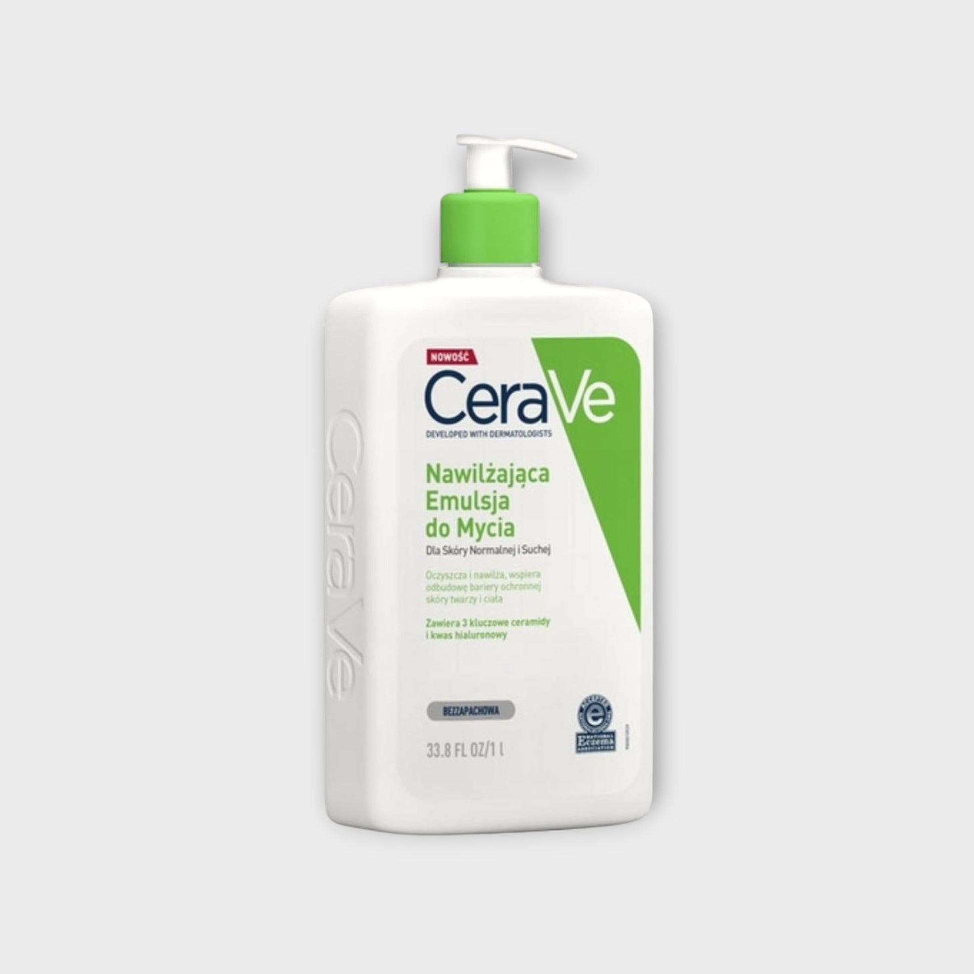CeraVe Emulsja Oczyszczająca 1000 ml - Nawilżająca Płynna Emulsja Do Mycia Skóry