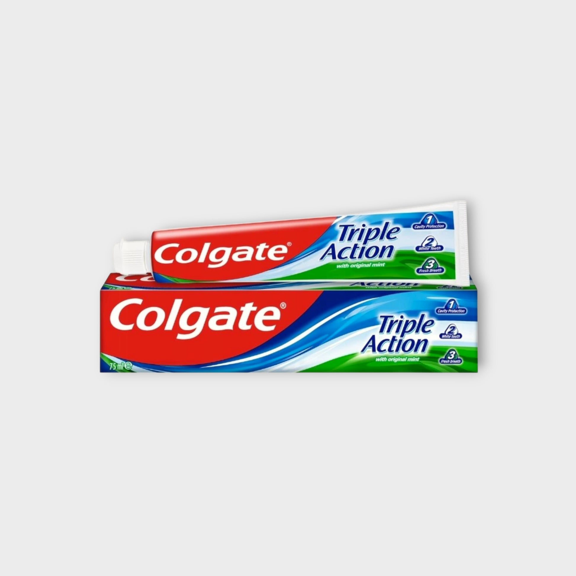 Colgate Triple Action 75ml - pasta do zębów na ochronę przed próchnicą i kamieniem