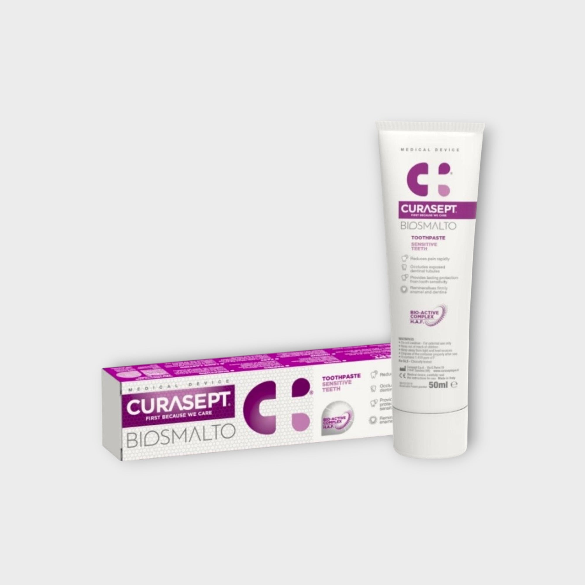 Curasept Biosmalto Sensitive Pasta do Zębów Wrażliwych 75ml - dla delikatnych zębów i dziąseł