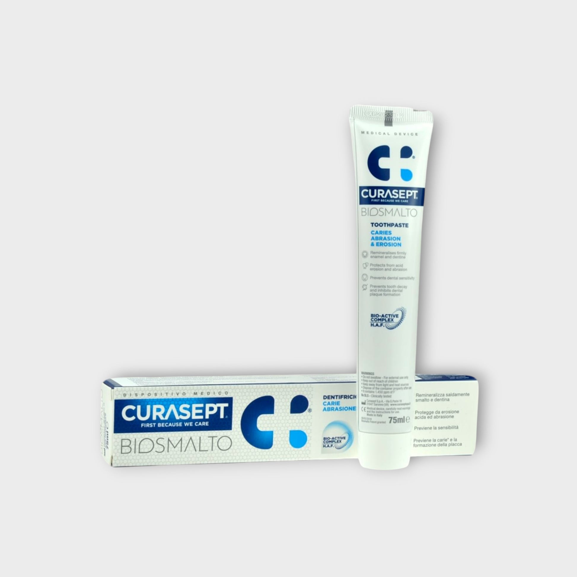 Curasept Biosmalto Protection Caries and Erosion Toothpaste 75 ml - pasta do zębów, zapewniająca ochronę przed erozją szkliwa