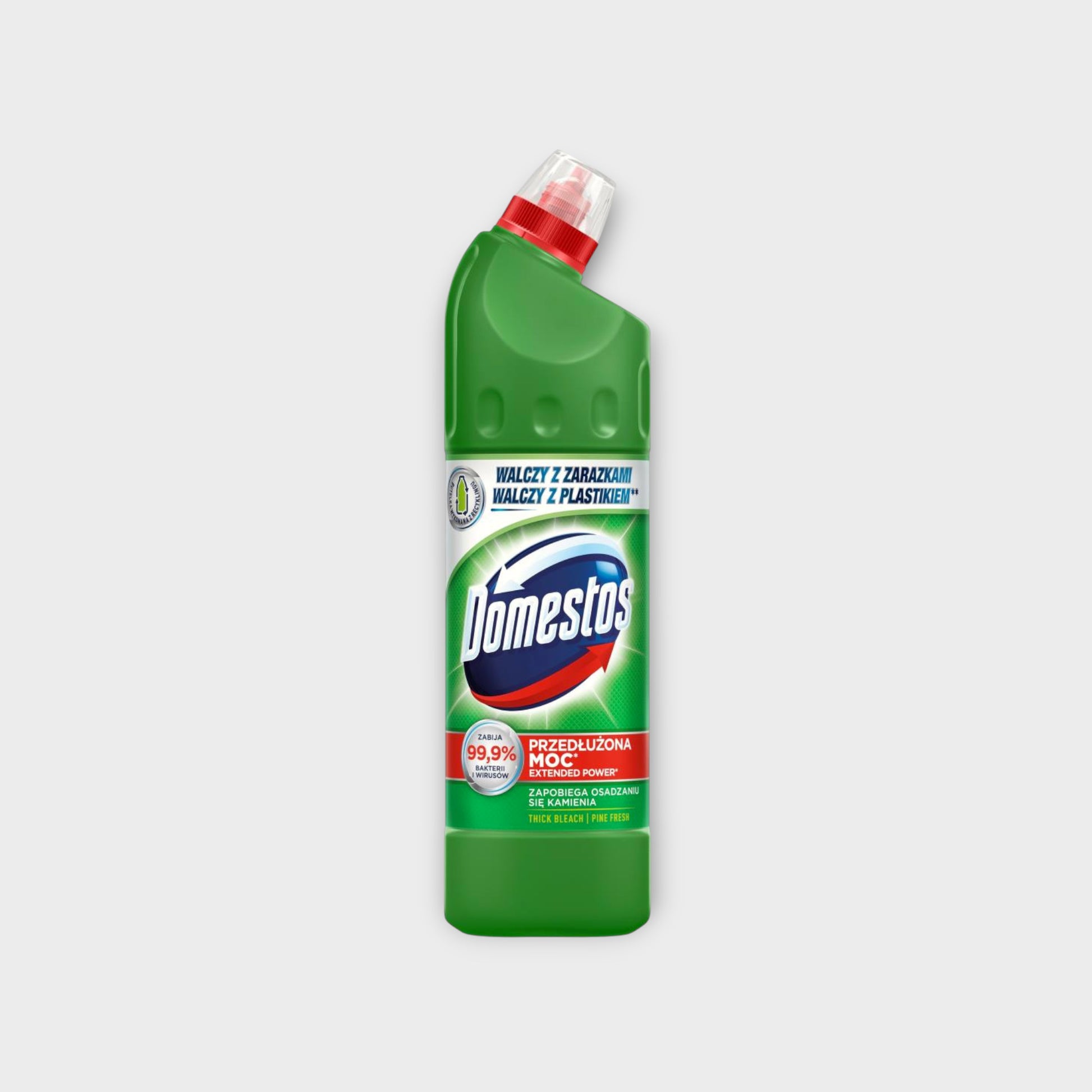Zielony Domestos 750 ml Pine Fresh - skuteczne czyszczenie, świeży zapach
