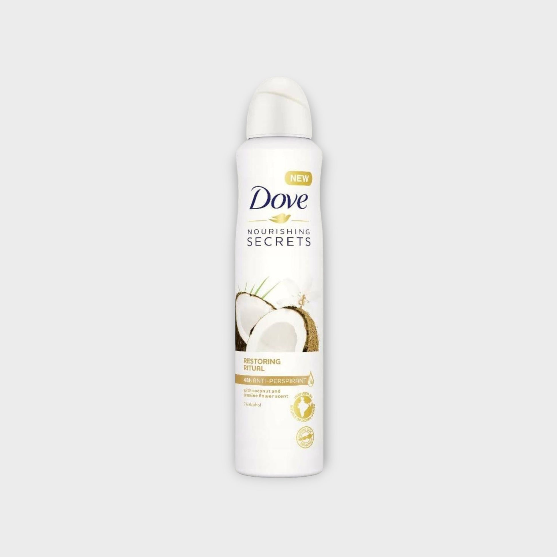 Dove Antyperspirant Spray Women Coconut&Jasmine 250 ml - świeży zapach, ochrona przez 48h