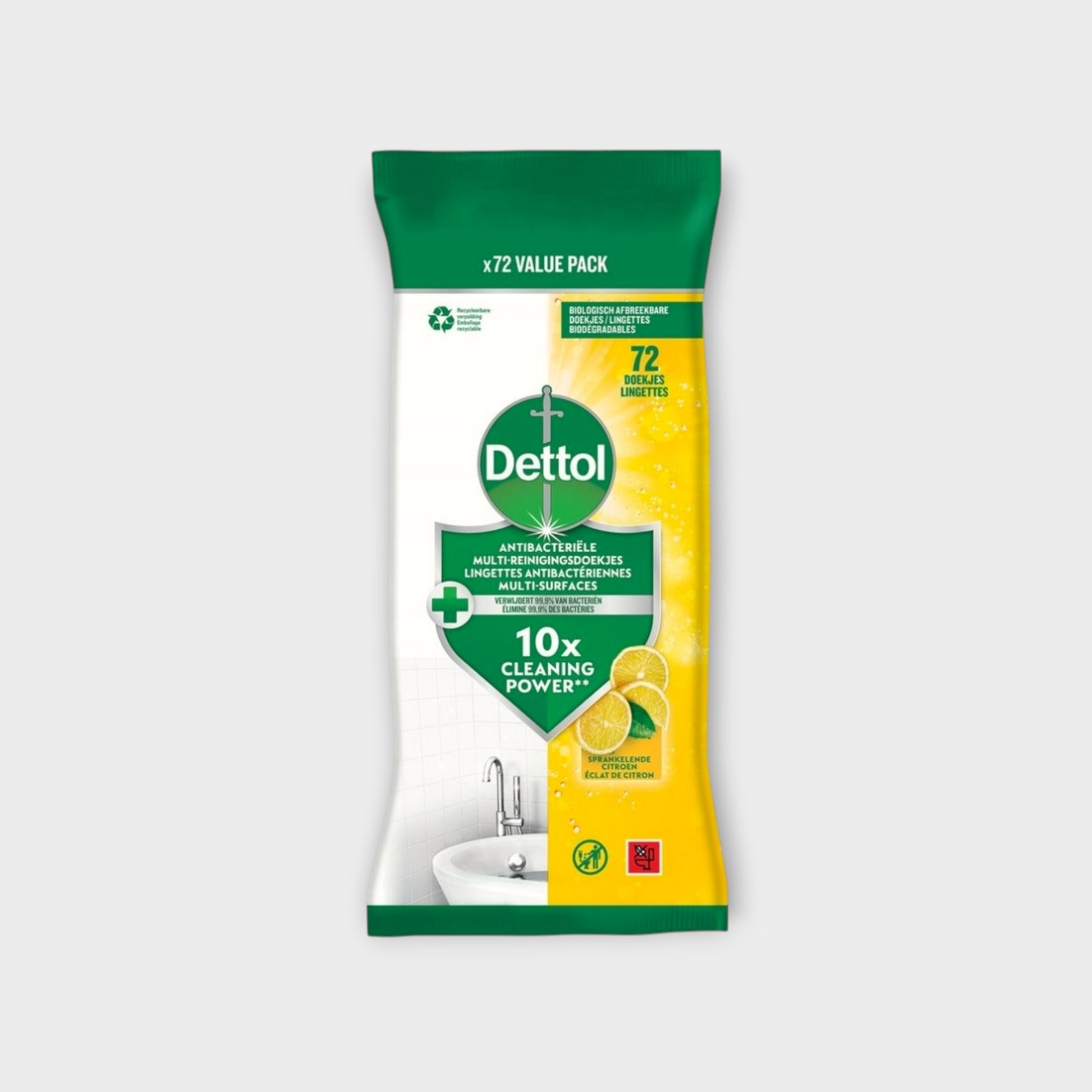 Antybakteryjne chusteczki czyszczące Dettol Citrus 72 sztuki