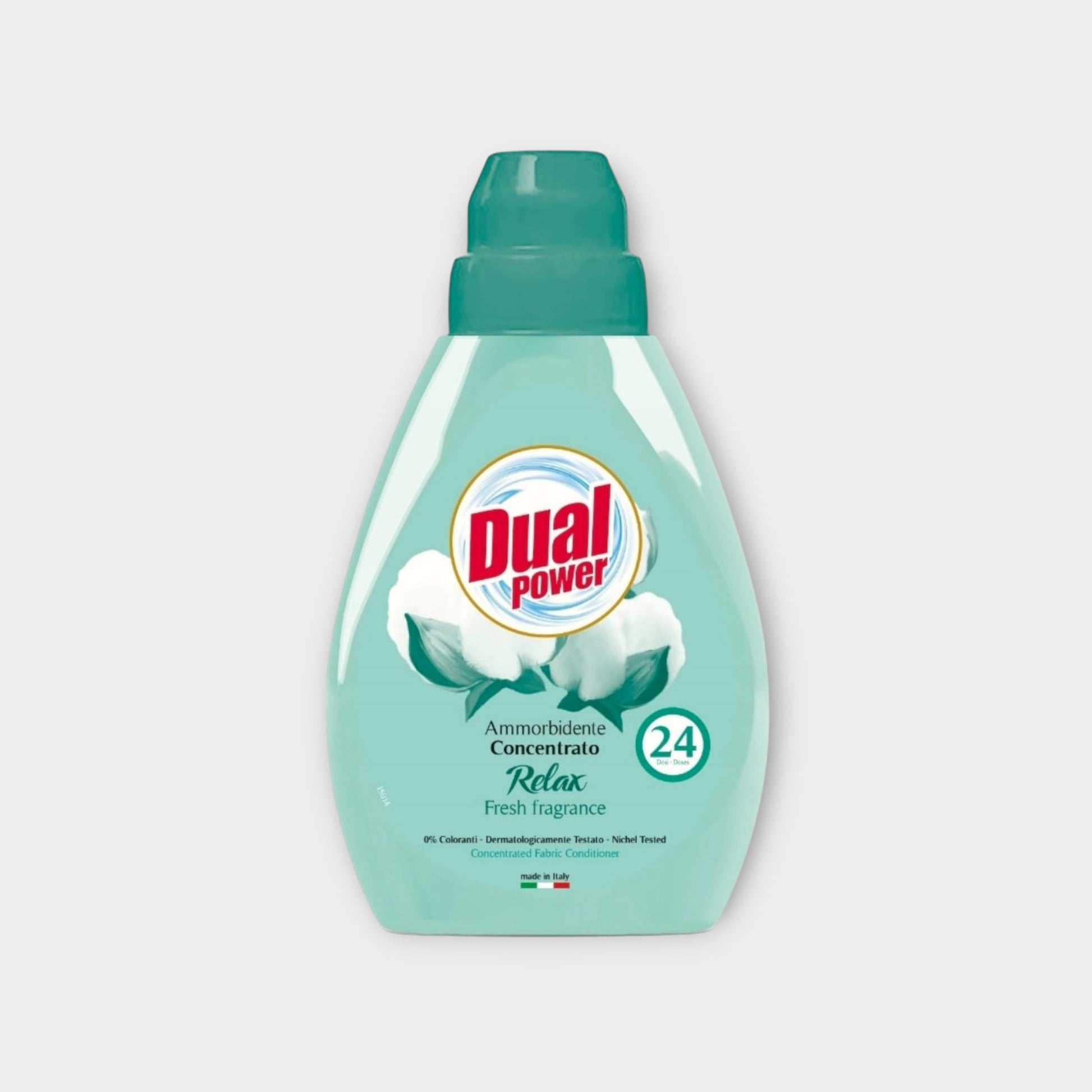 Dual Power Płyn do Płukania 600 ml Relax, zapewniający świeżość i miękkość tkanin przez 24 prania.