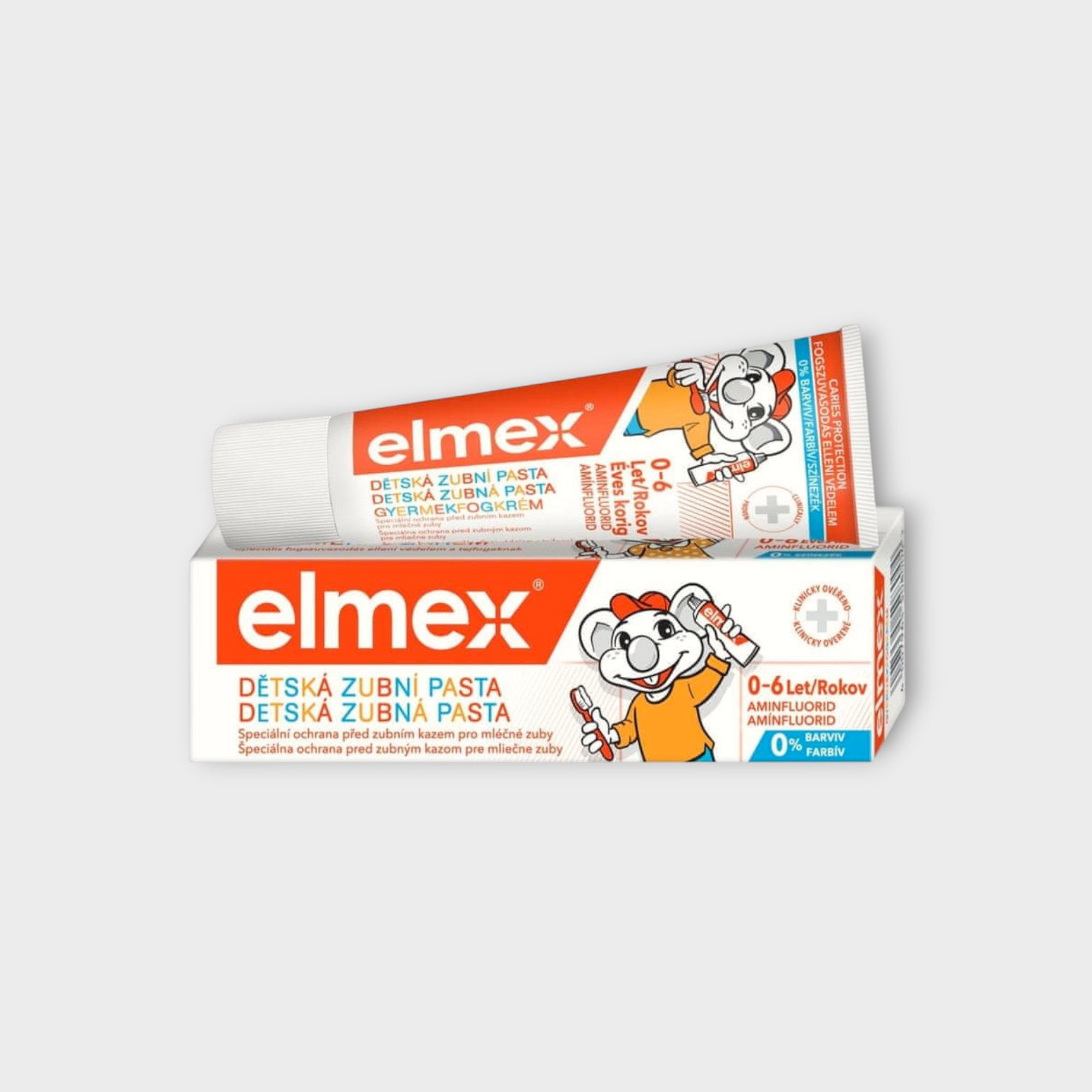 Elmex Pasta dla Dzieci 0-6 lat 50 ml, Pasta z Fluorkiem do Zębów