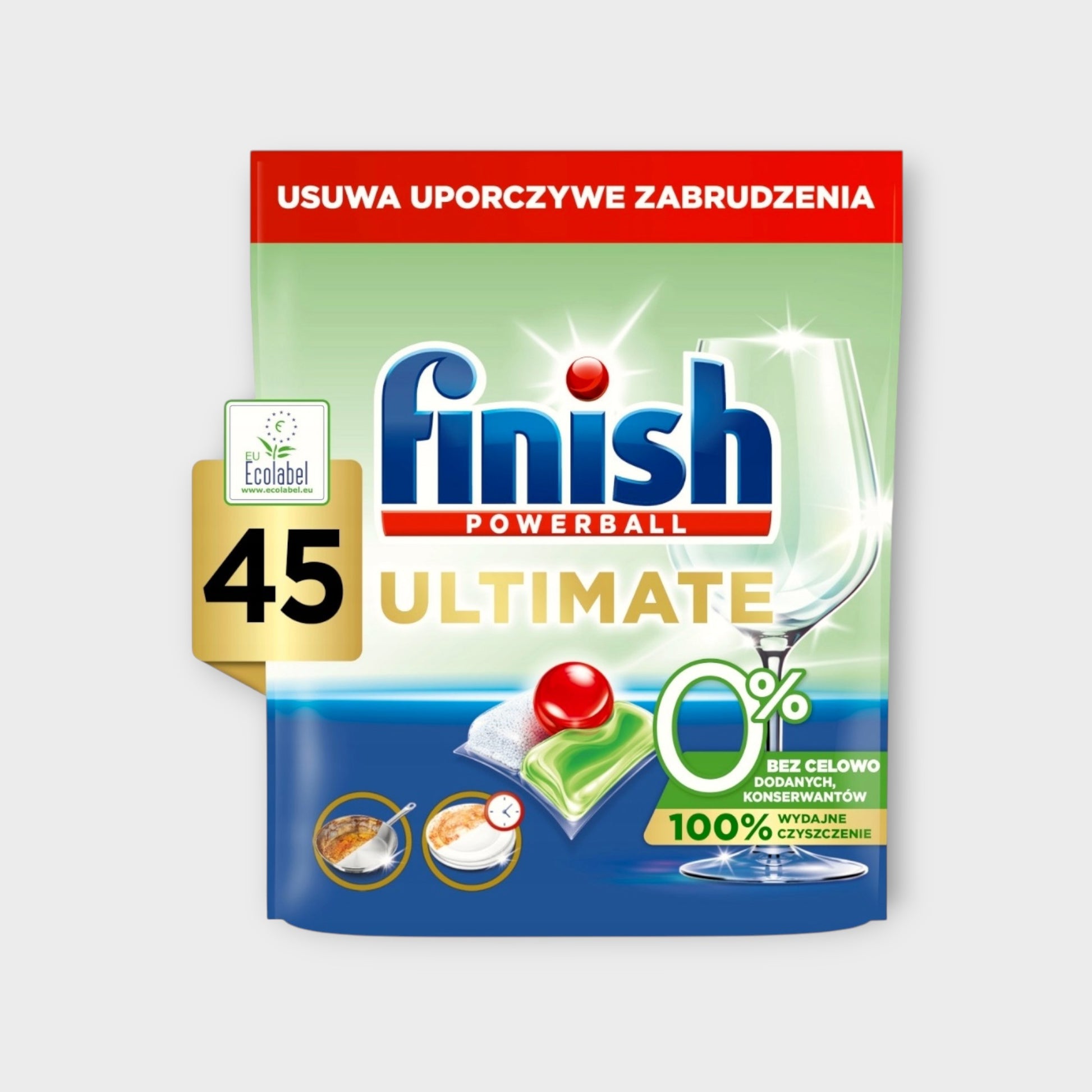 Kapsułki do zmywarki Finish Ultimate 0% eco Powerball 45 sztuk