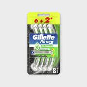 Maszynki Gillette Blue 3 Sensitive, jednorazowe, 8 sztuk