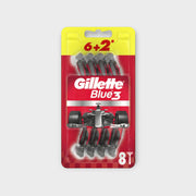 Maszynki Gillette Blue 3 Plus Red, 6+2 sztuki