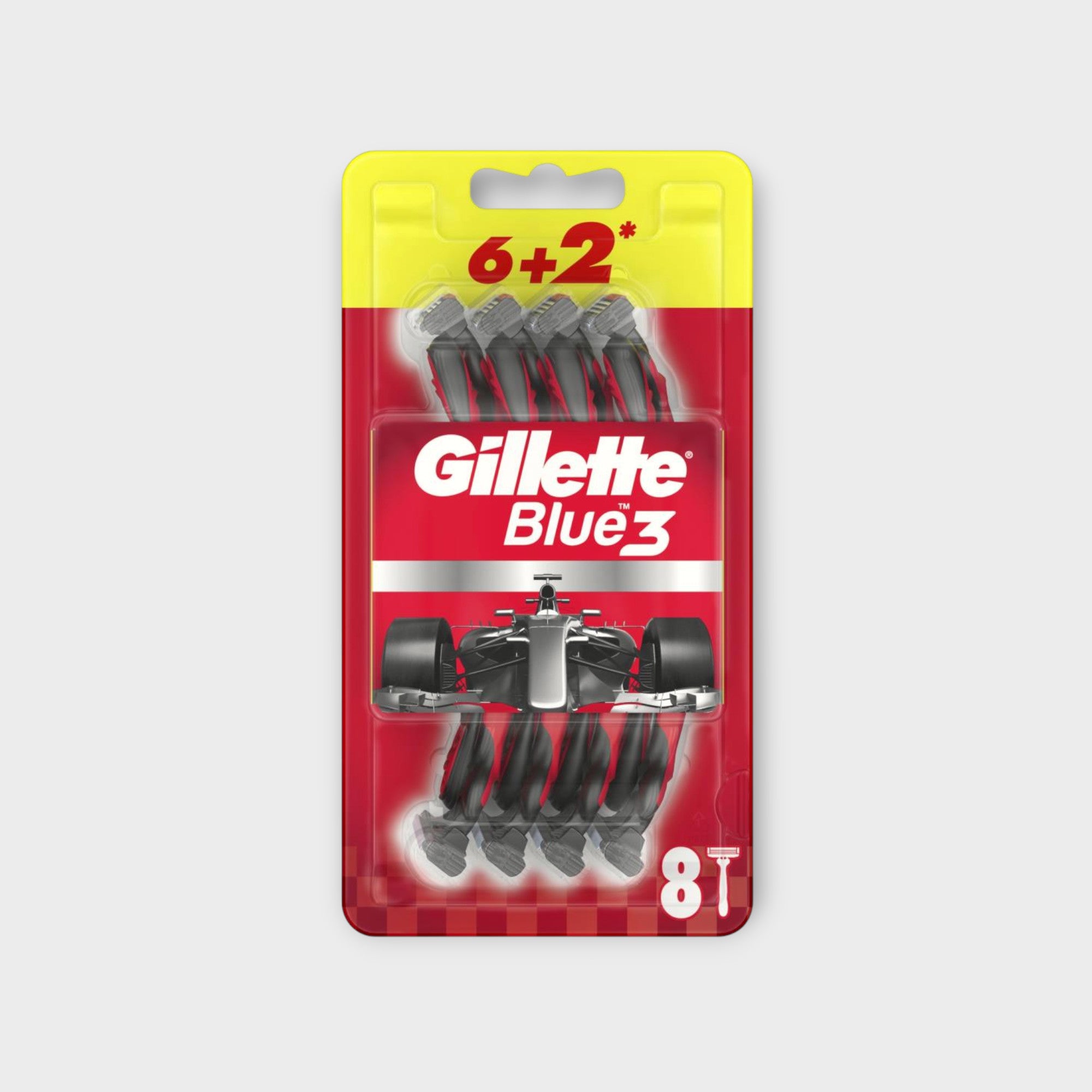Maszynki Gillette Blue 3 Plus Red, 6+2 sztuki