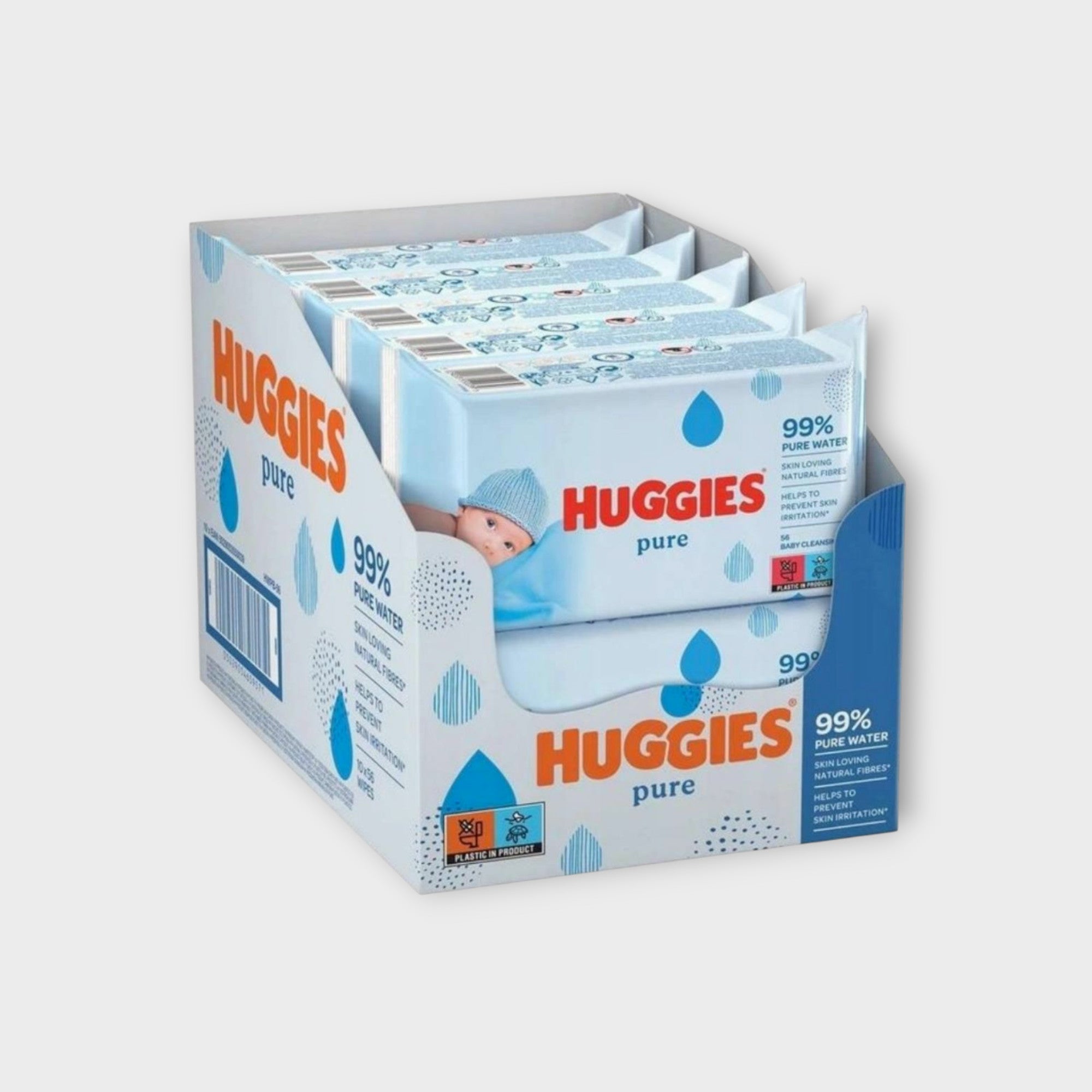 Chusteczki Nawilżające Pure 56 sztuk, delikatne i bezpieczne dla skóry dziecka.