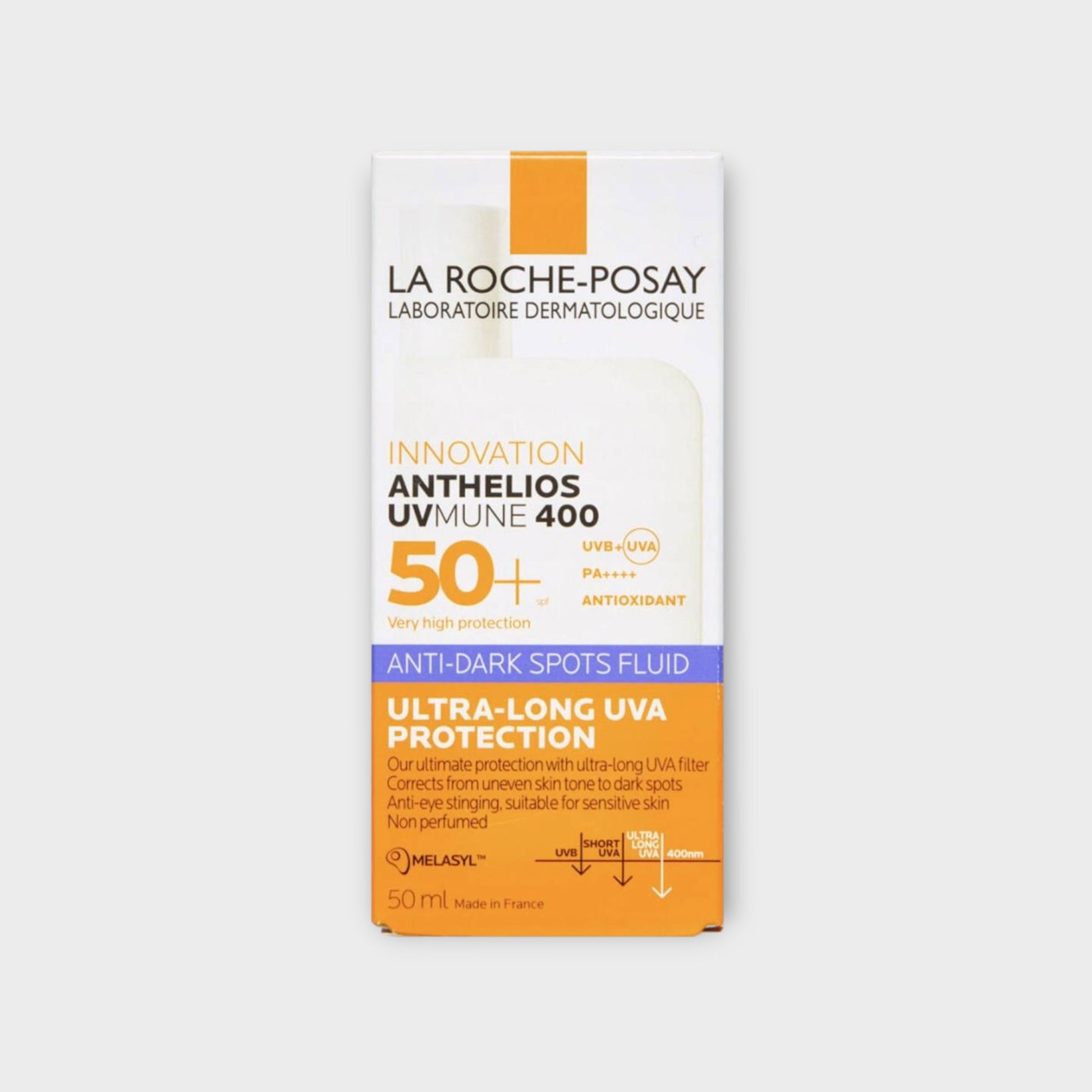 La Roche-Posay Anthelios Niewidzialny Fluid Przeciw Przebarwieniom SPF50+ 50 ml - Ochrona przed UV i przebarwieniami