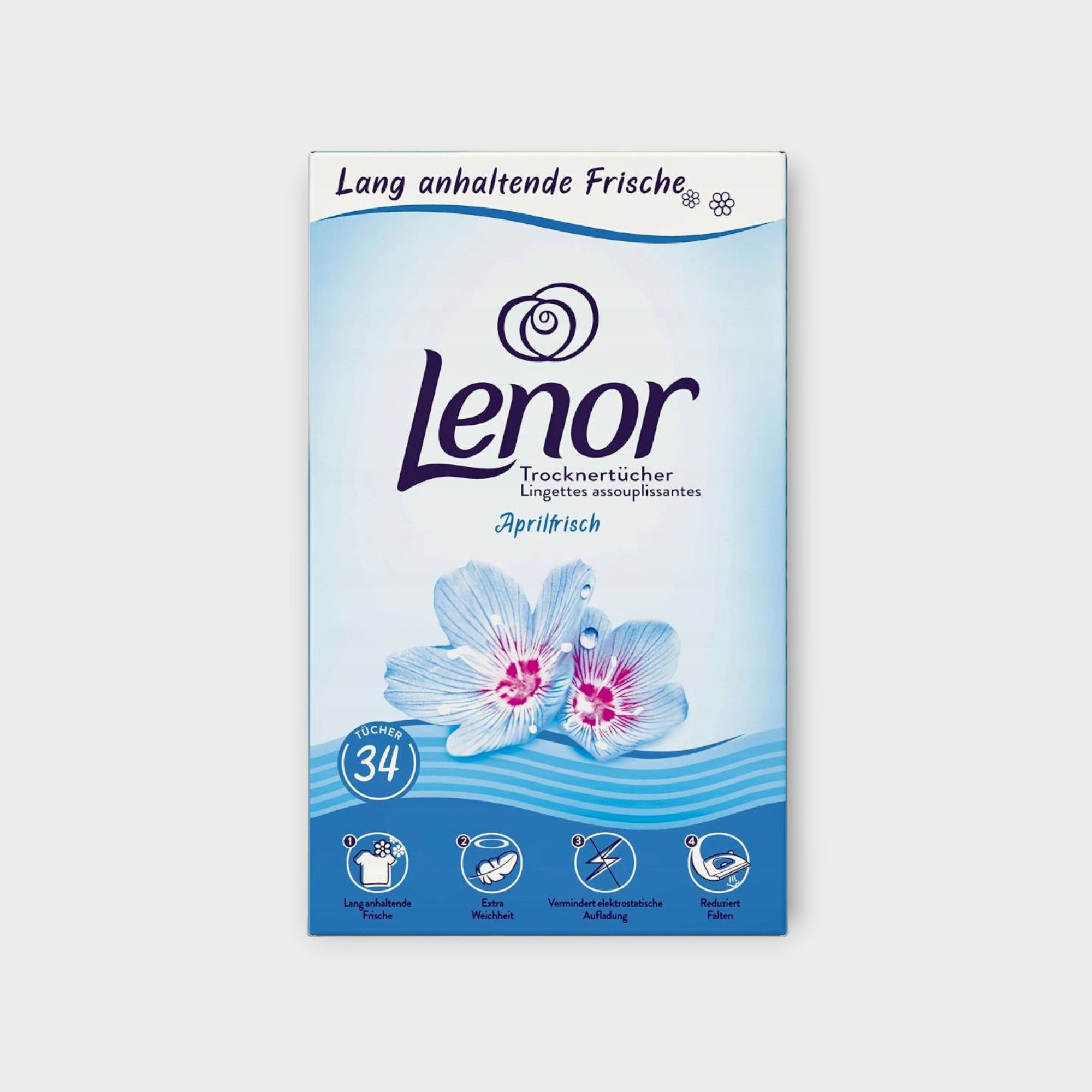 Lenor Aprilfrisch Chusteczki Zapachowe 34 Szt. - chusteczki do prania o świeżym zapachu