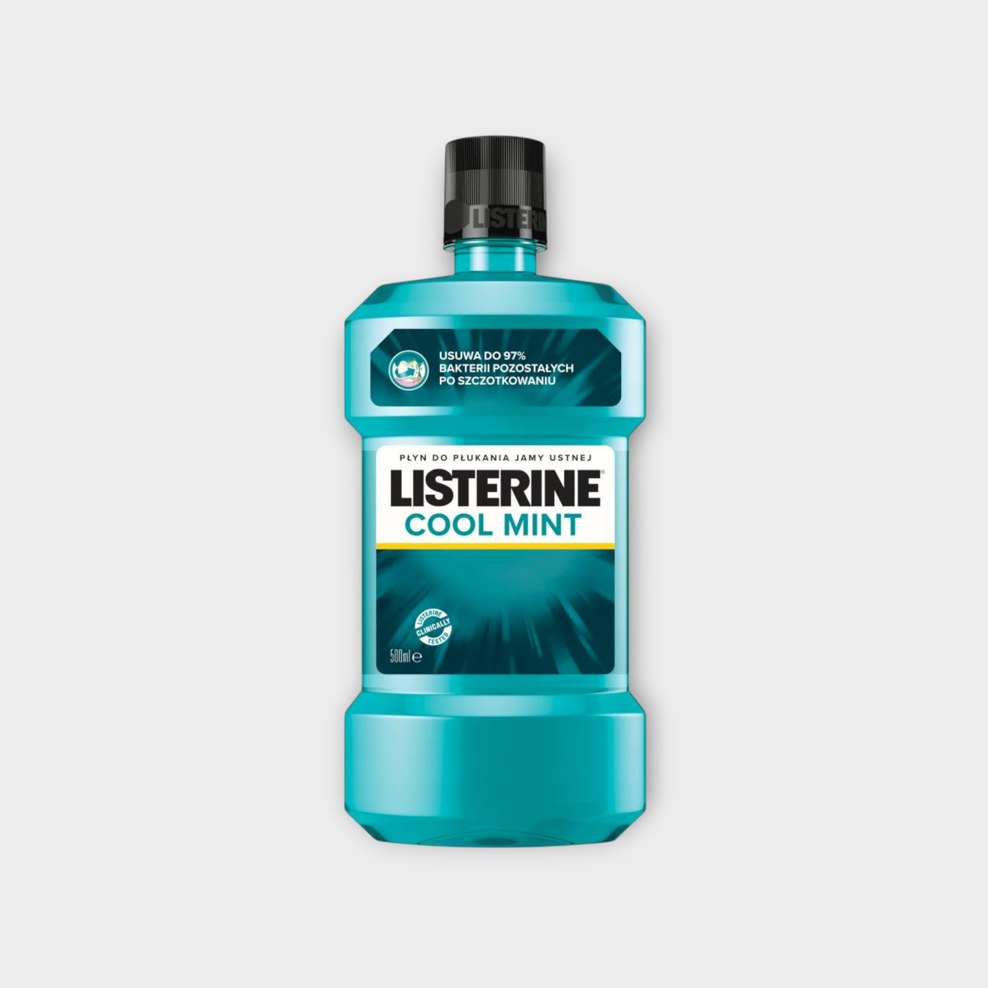 Płyn do płukania ust Listerine Coolmint 500 ml - odświeżająca i antybakteryjna pielęgnacja jamy ustnej