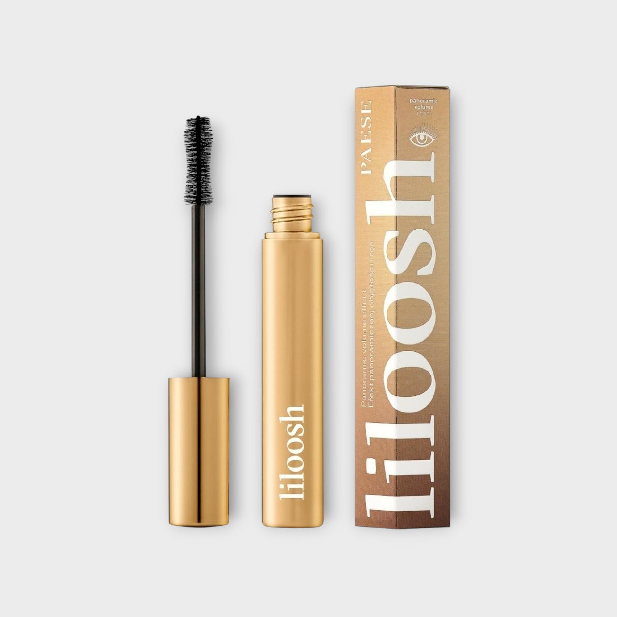 Tusz Paese Liloosh Panoramic Black do rzęs - efekt pełnych, pogrubionych rzęs
