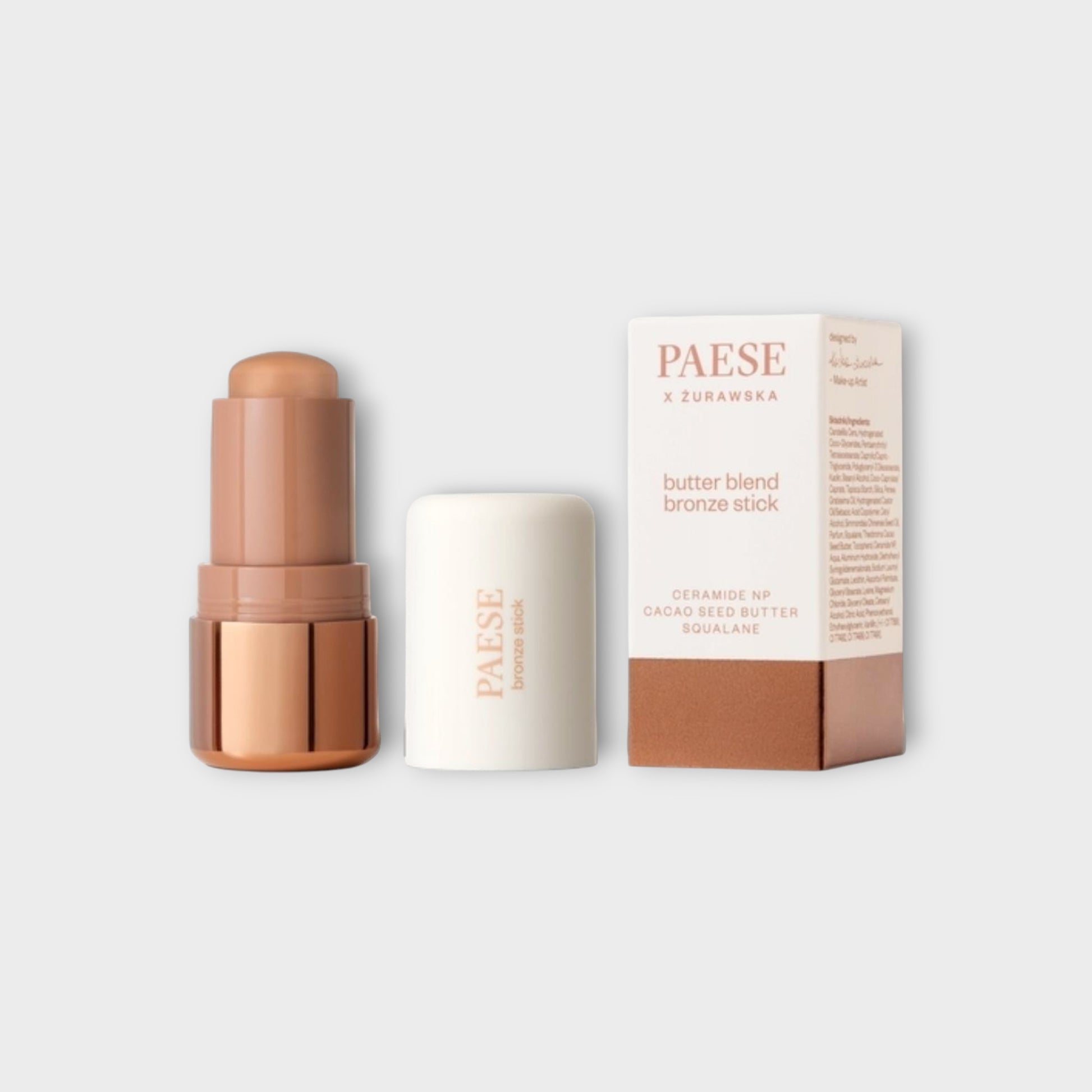 Paese Butter Blend Stick, bronzer 02 Mocha, kremowy bronzer do twarzy