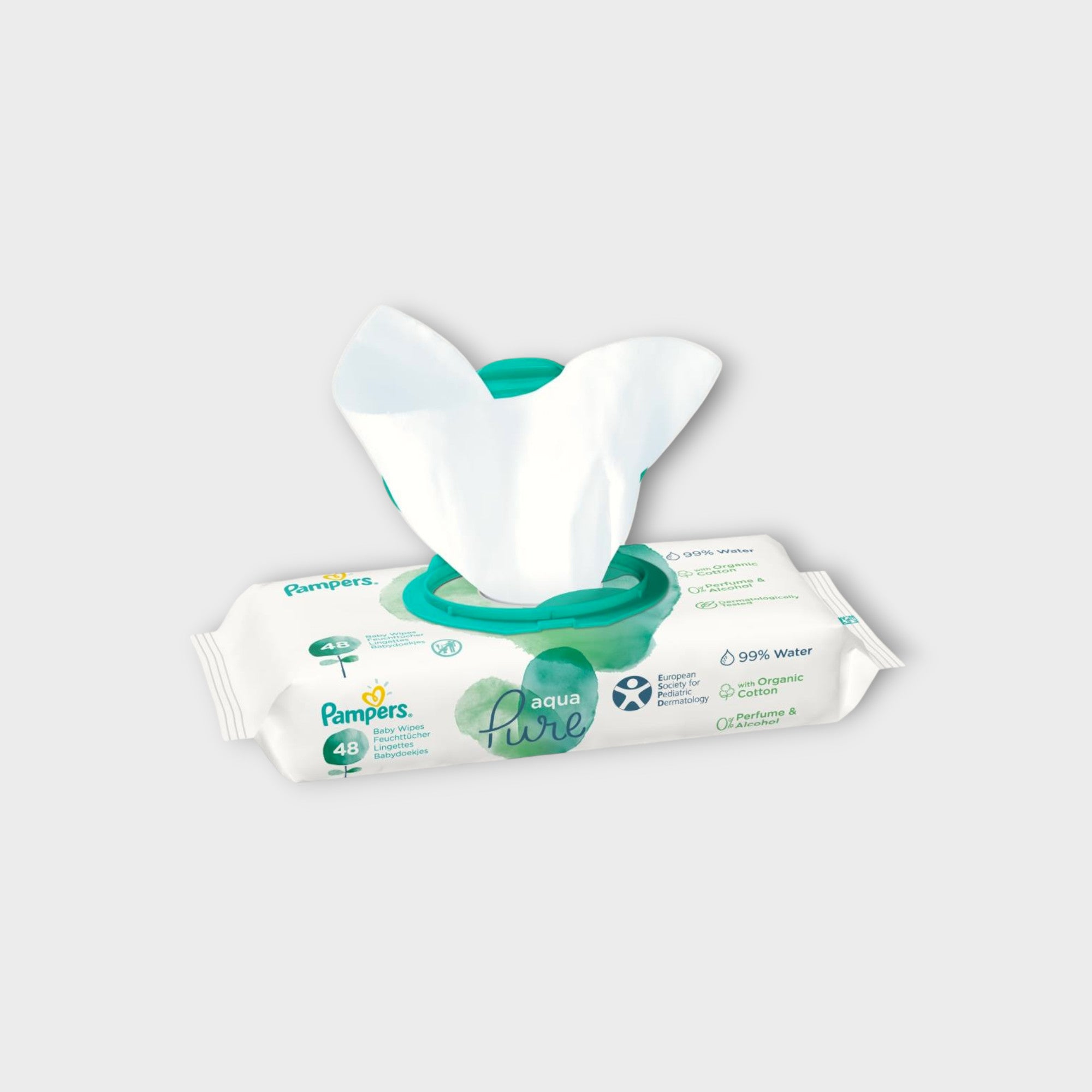 Pampers HARMONIE Aqua Nawilżane Chusteczki Dla Dzieci 1 x 48 Szt.