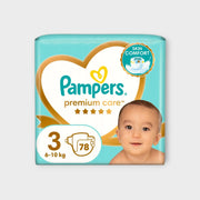 Pampers Premium Care Pieluszki dla Maluchów 3 Midi (6-10 kg), 78 Szt.