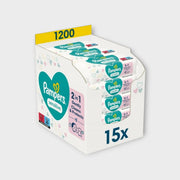 Chusteczki Nawilżane Pampers Sensitive 15x80szt - bezpieczne dla skóry maluszka
