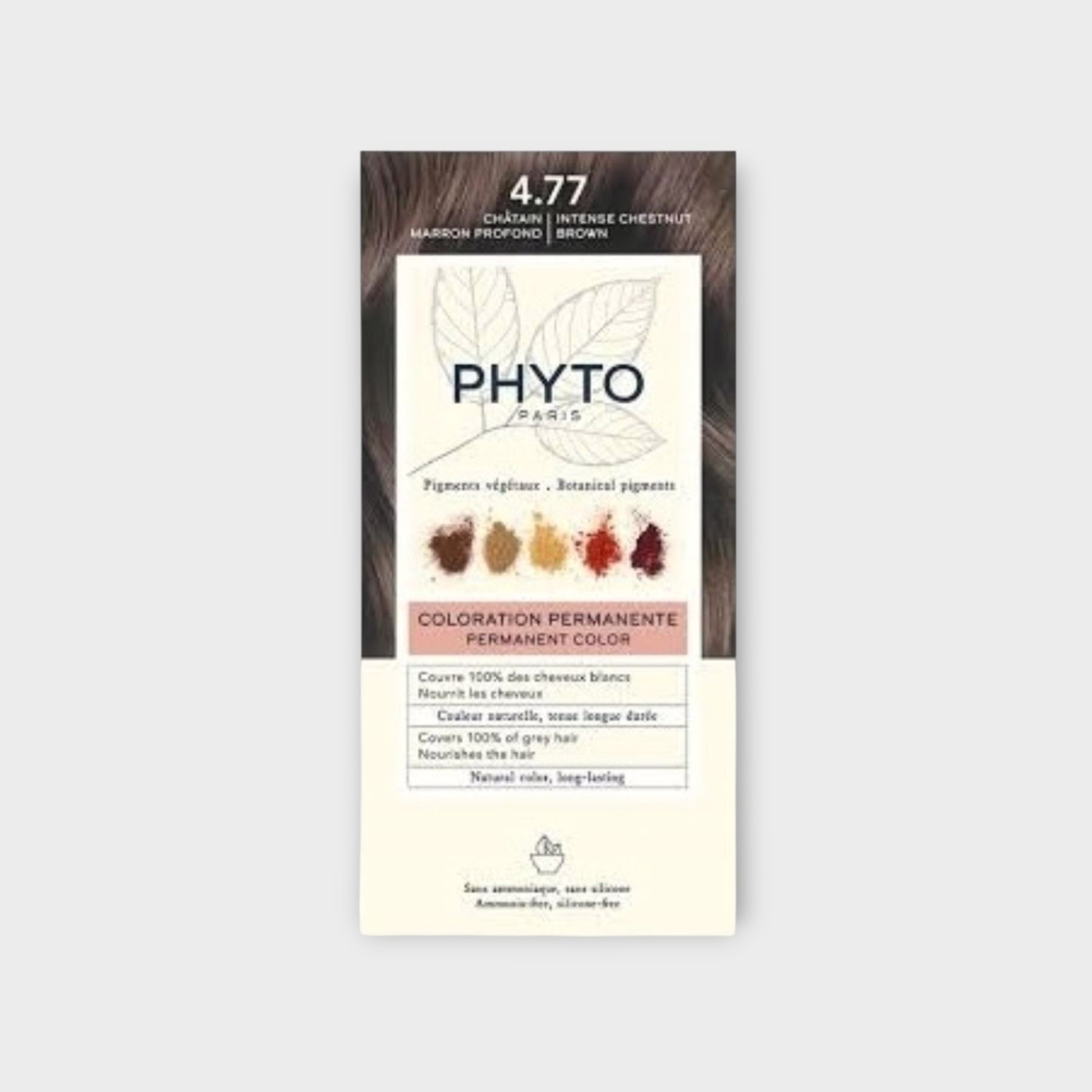 Phyto PhytoColor 4.77 - intensywny odcień brązu, pokrycie siwych włosów