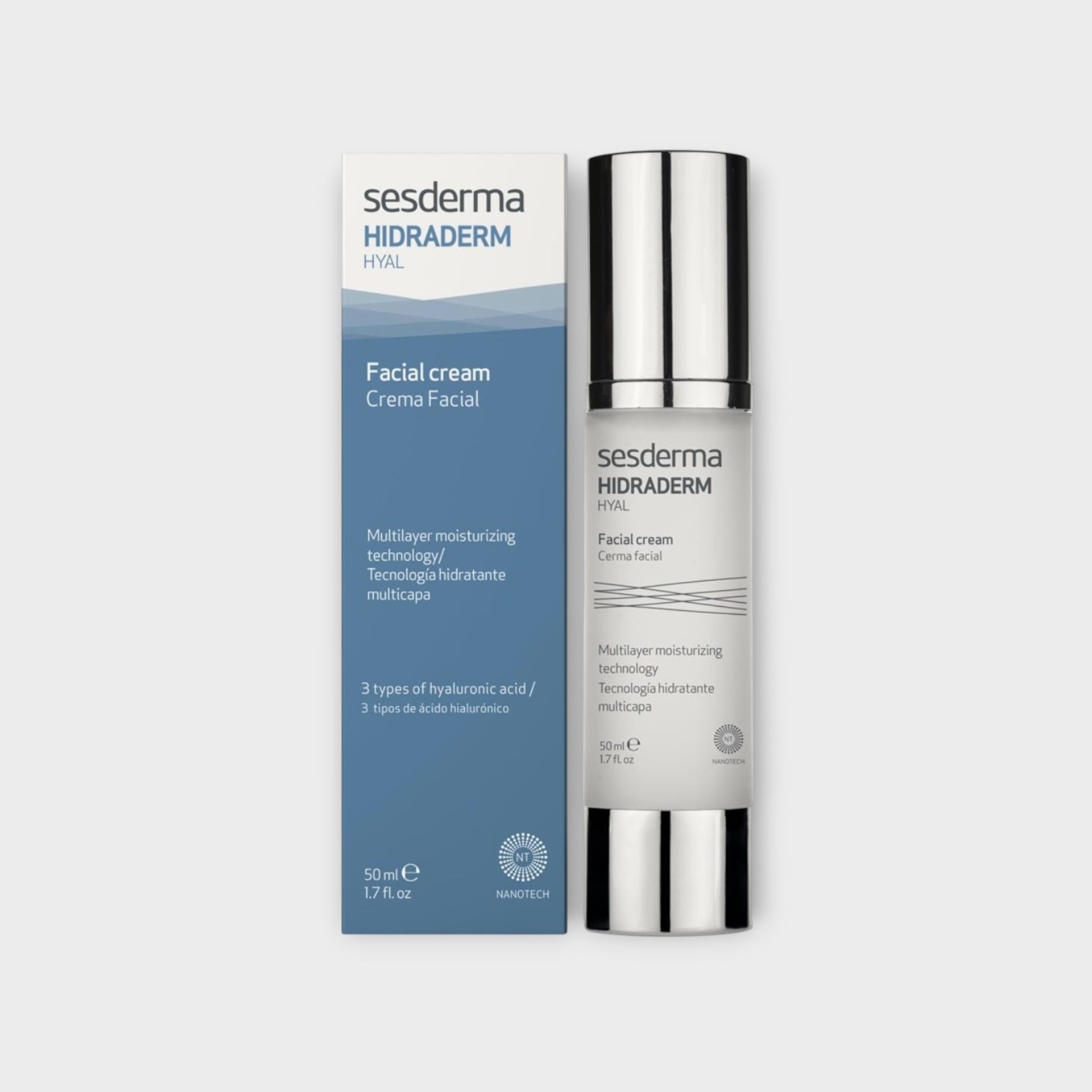 SesDerma Hidraderm Hyal Krem nawilżający do twarzy, intensywnie nawilża skórę 50 ml