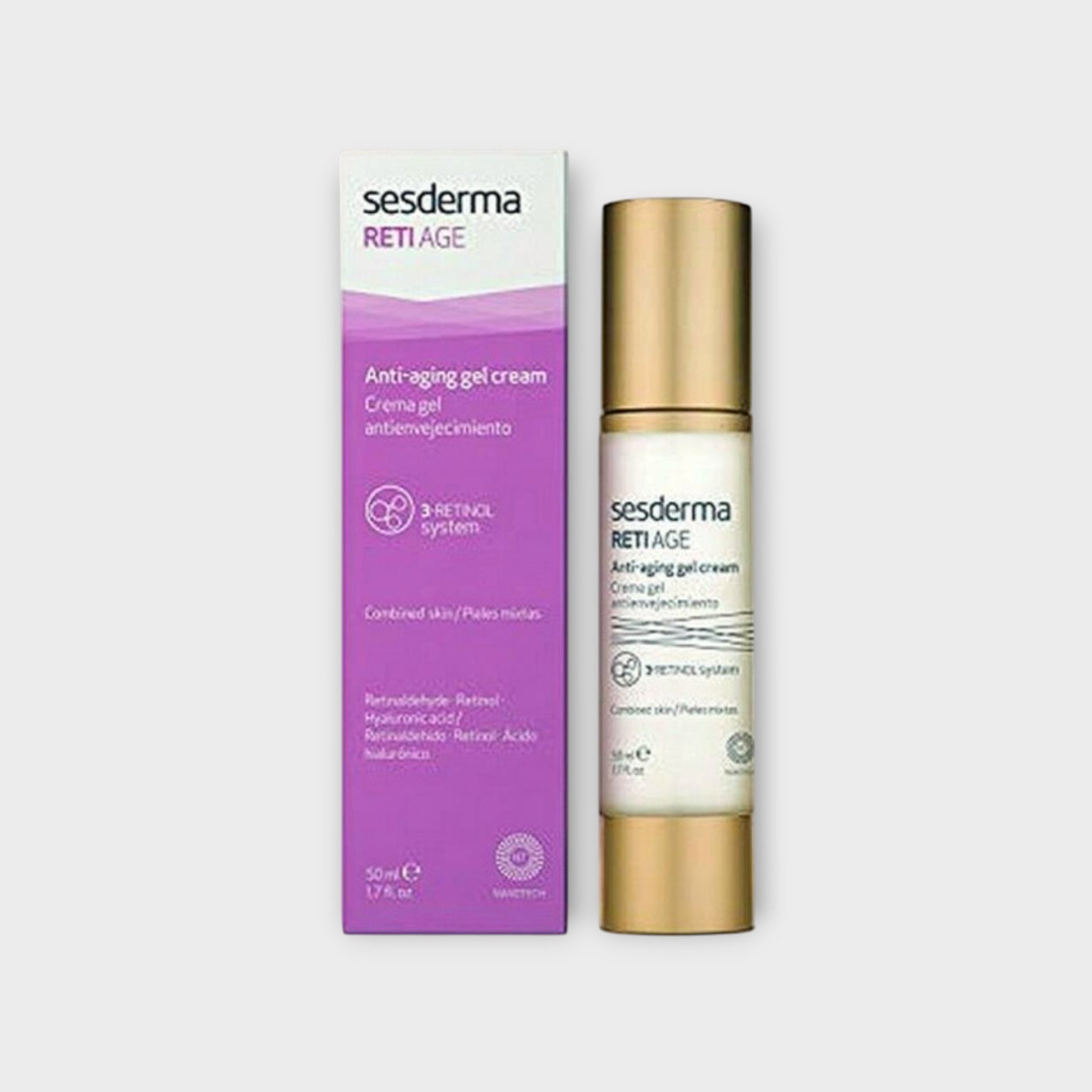 Sesderma Reti Age żel krem przeciwzmarszczkowy z retinolem, nawilżający do twarzy