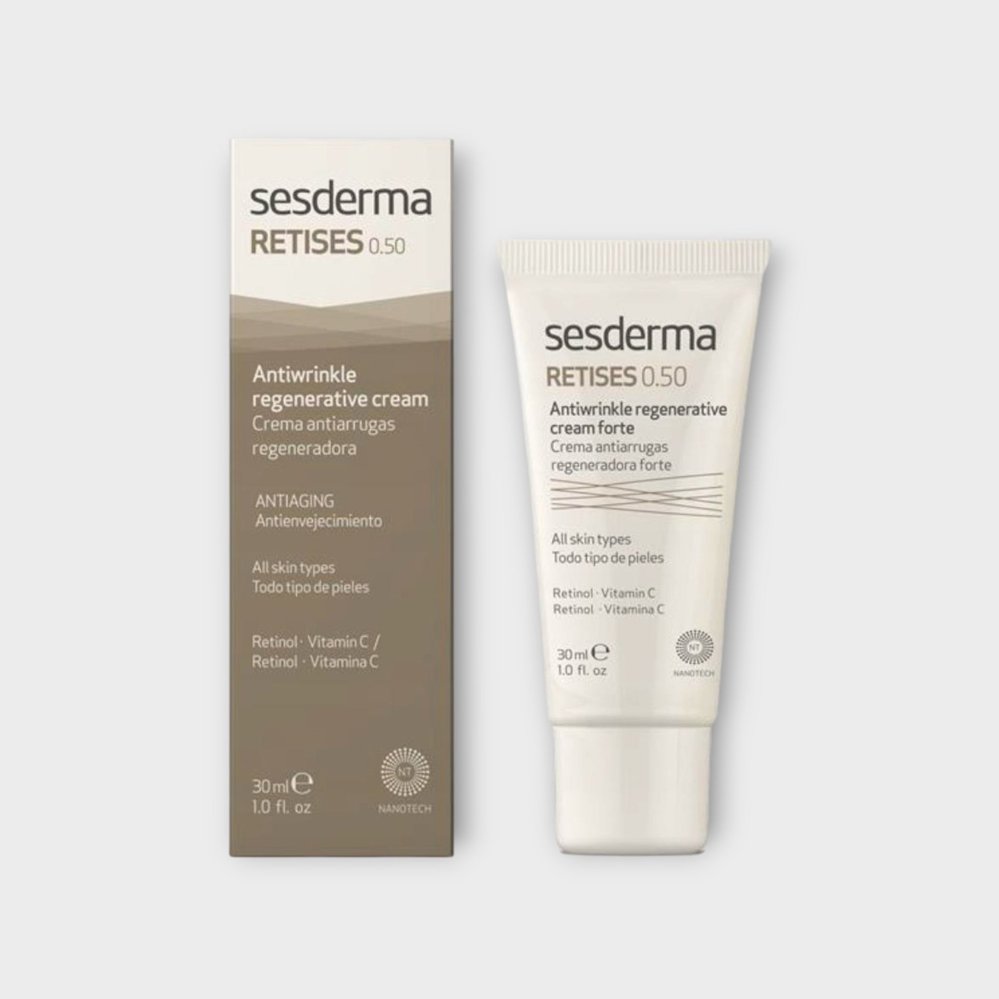 Sesderma Retises 0,5 Anti-Wrinkle Regenerative Cream Forte 30 ml - Krem z retinolem dla skóry dojrzałej