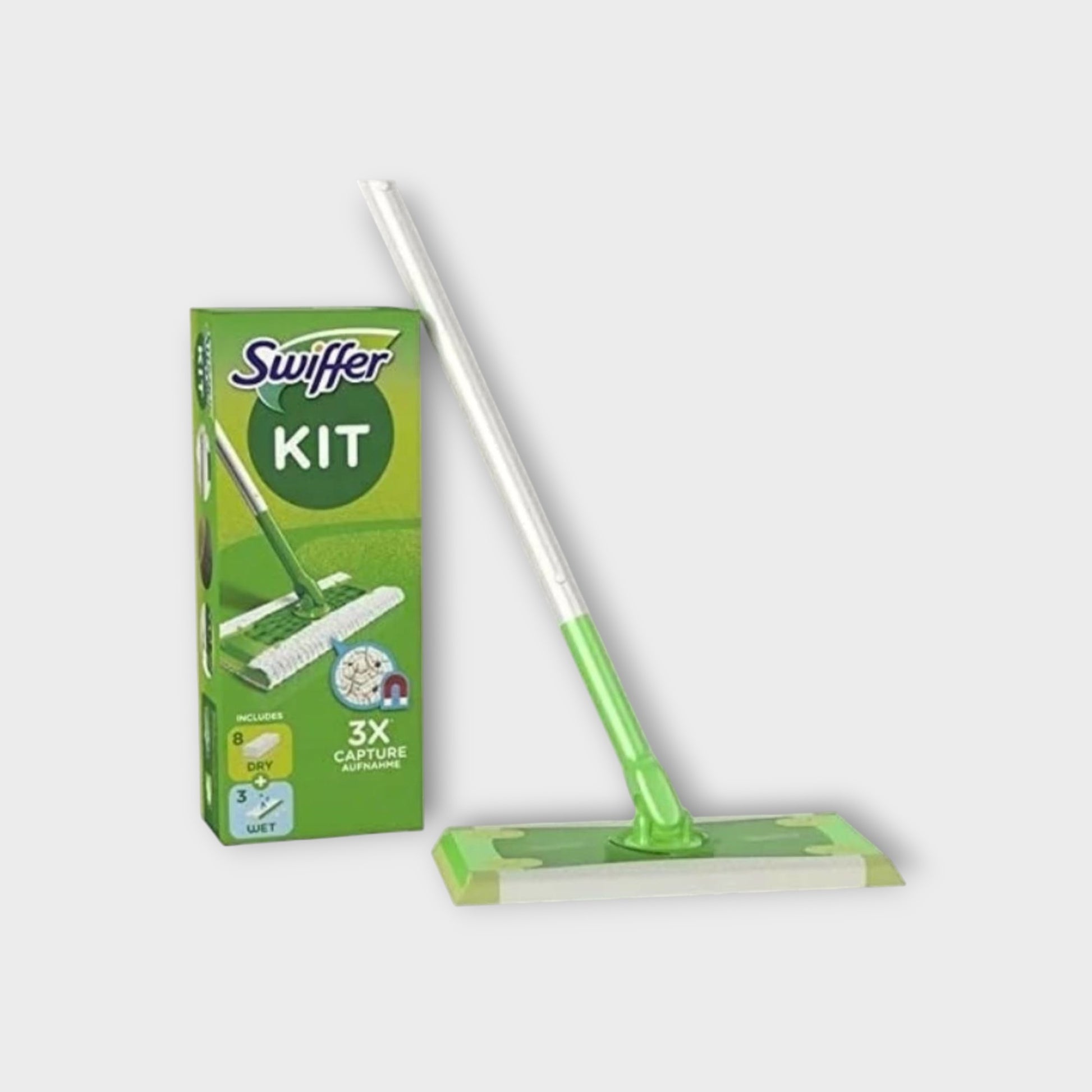 Swiffer Zestaw Startowy - uchwyt i 8 ściereczek do kurzu - łatwe sprzątanie w domu