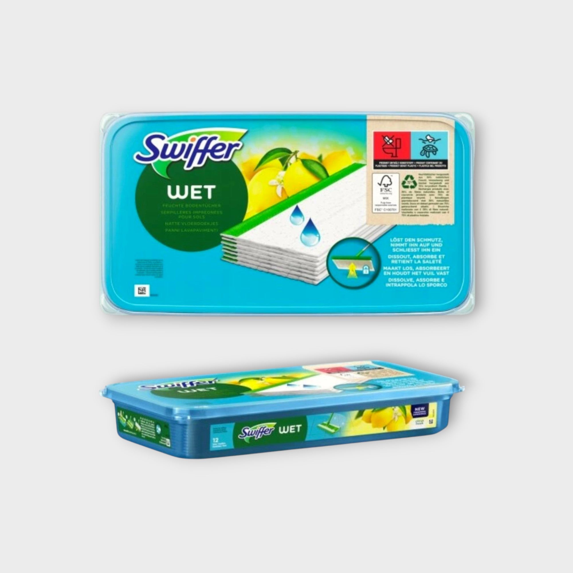 Swiffer chusteczki citrus 12 szt., wkłady do mopa