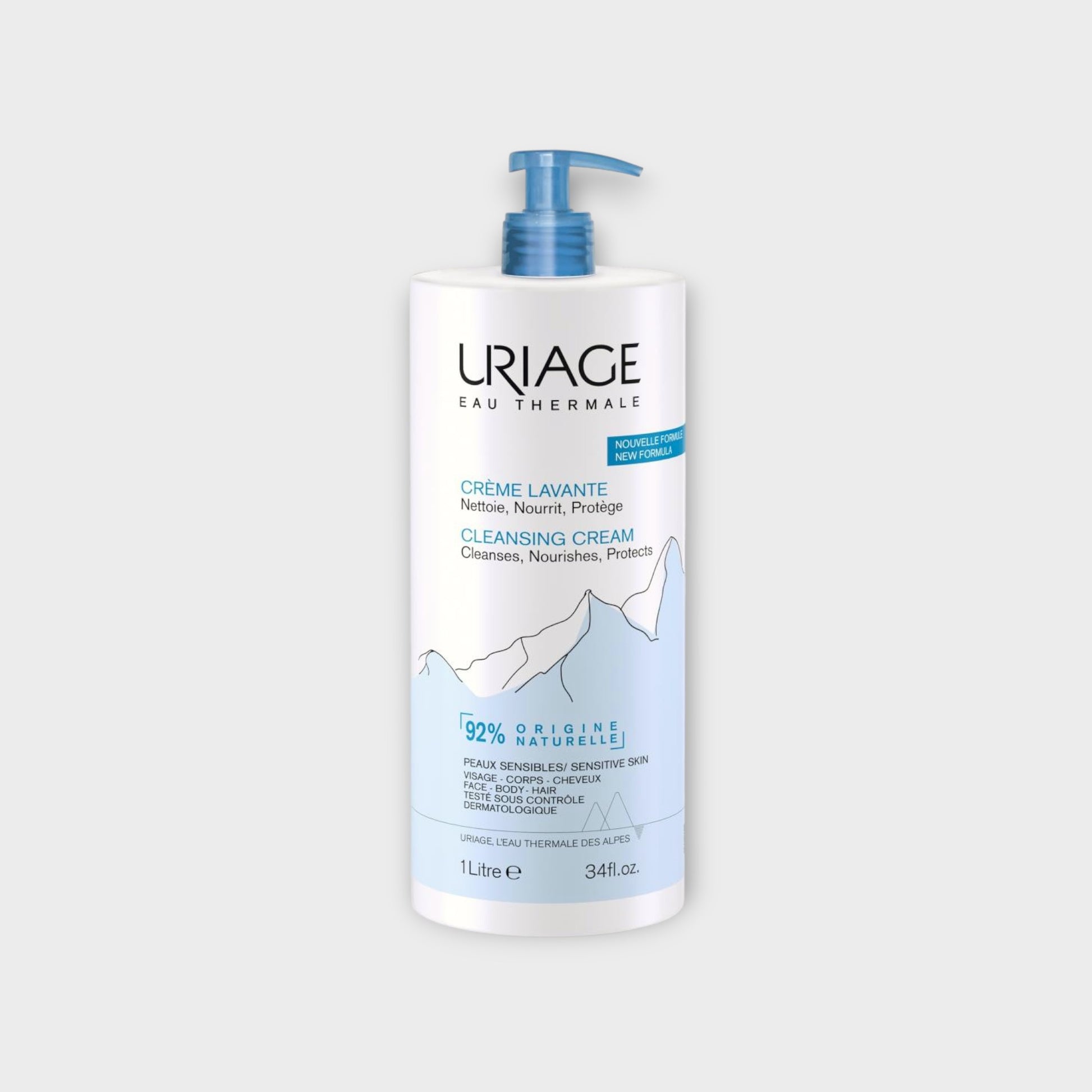 Uriage Creme Lavante 1000ml - żel do oczyszczania skóry wrażliwej i delikatnej