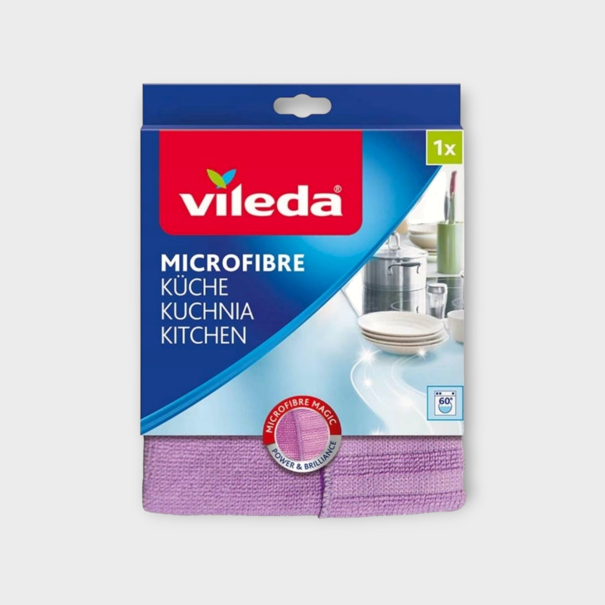 Vileda Microfibre Ścierka Kuchenne 2w1, efektywna ściereczka do kuchni