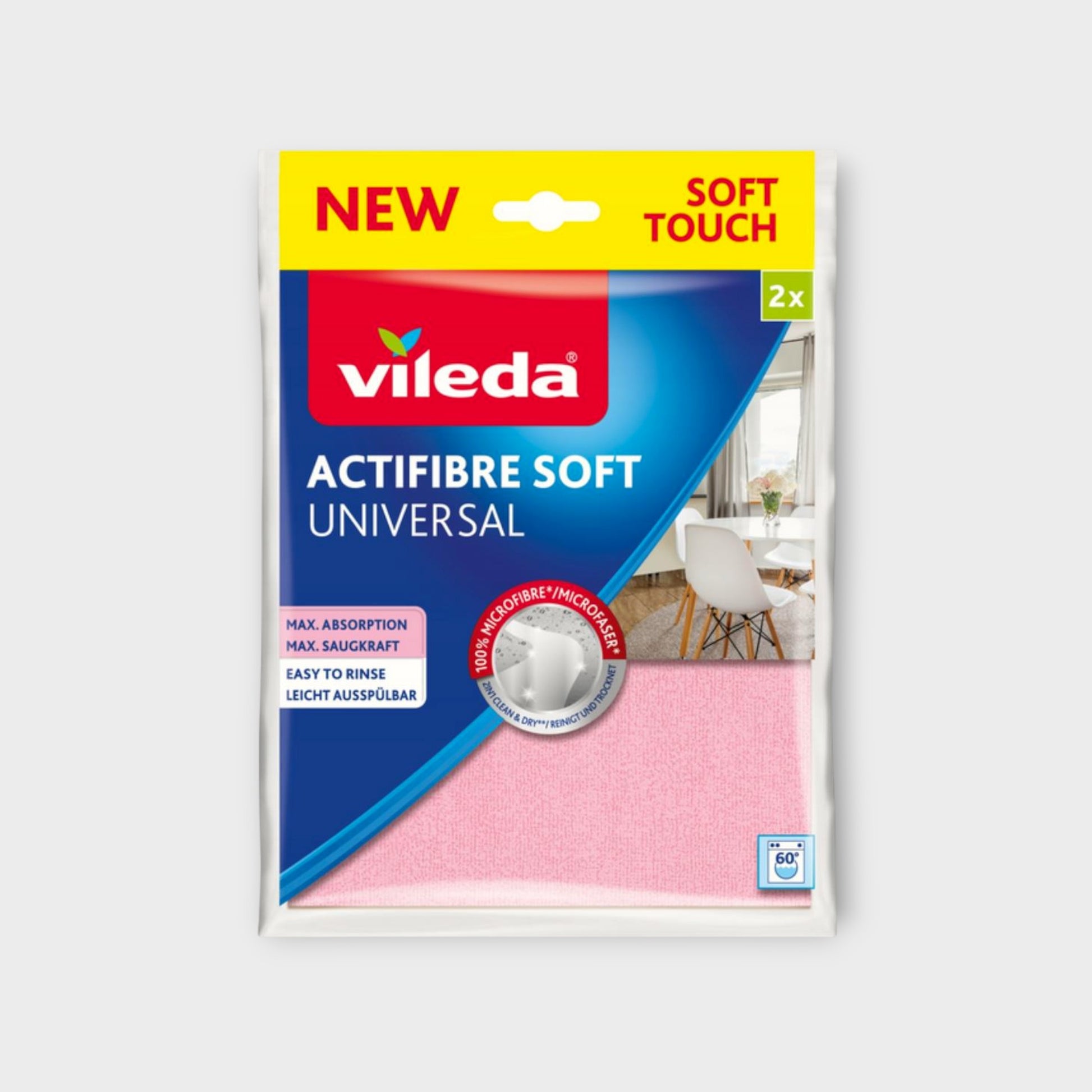 Ściereczki Vileda ACTIFIBRE Soft 2 szt., do czyszczenia powierzchni