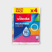 Ściereczki Vileda Microfibre Colors 4 szt., skuteczne czyszczenie bez smug, wielofunkcyjne