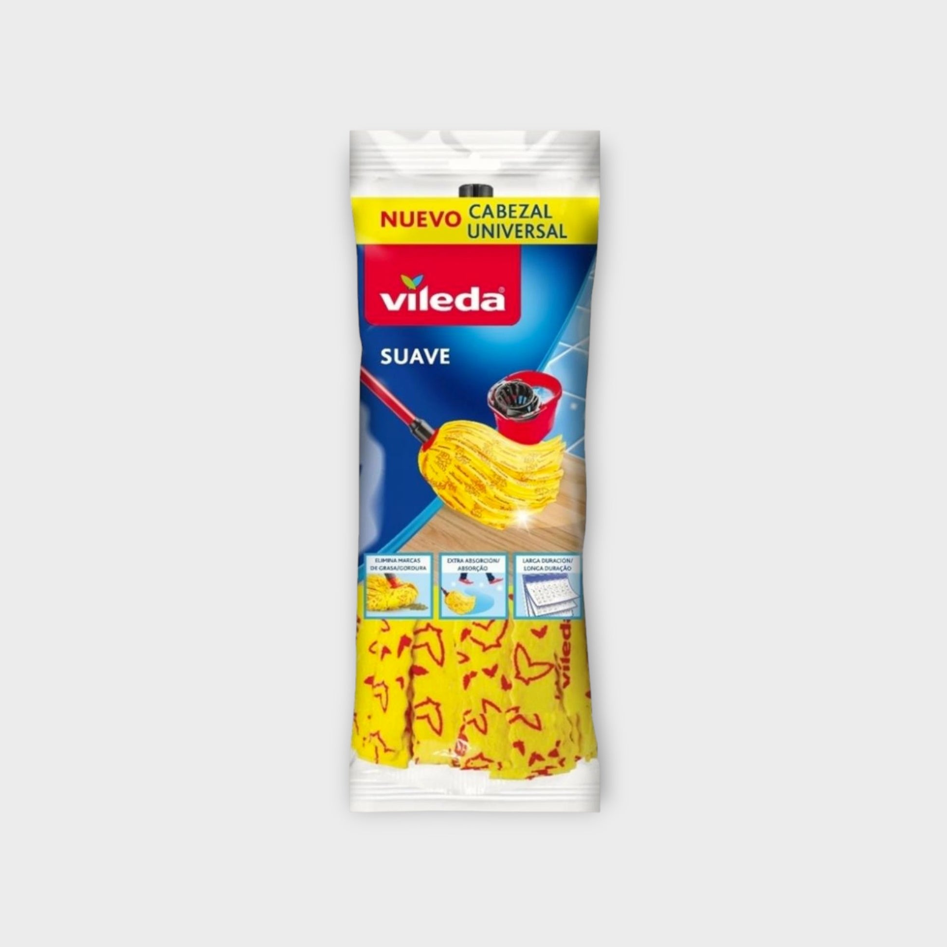 Vileda Mop Suave Mikrofibra Żółty - mop z mikrofibry do sprzątania