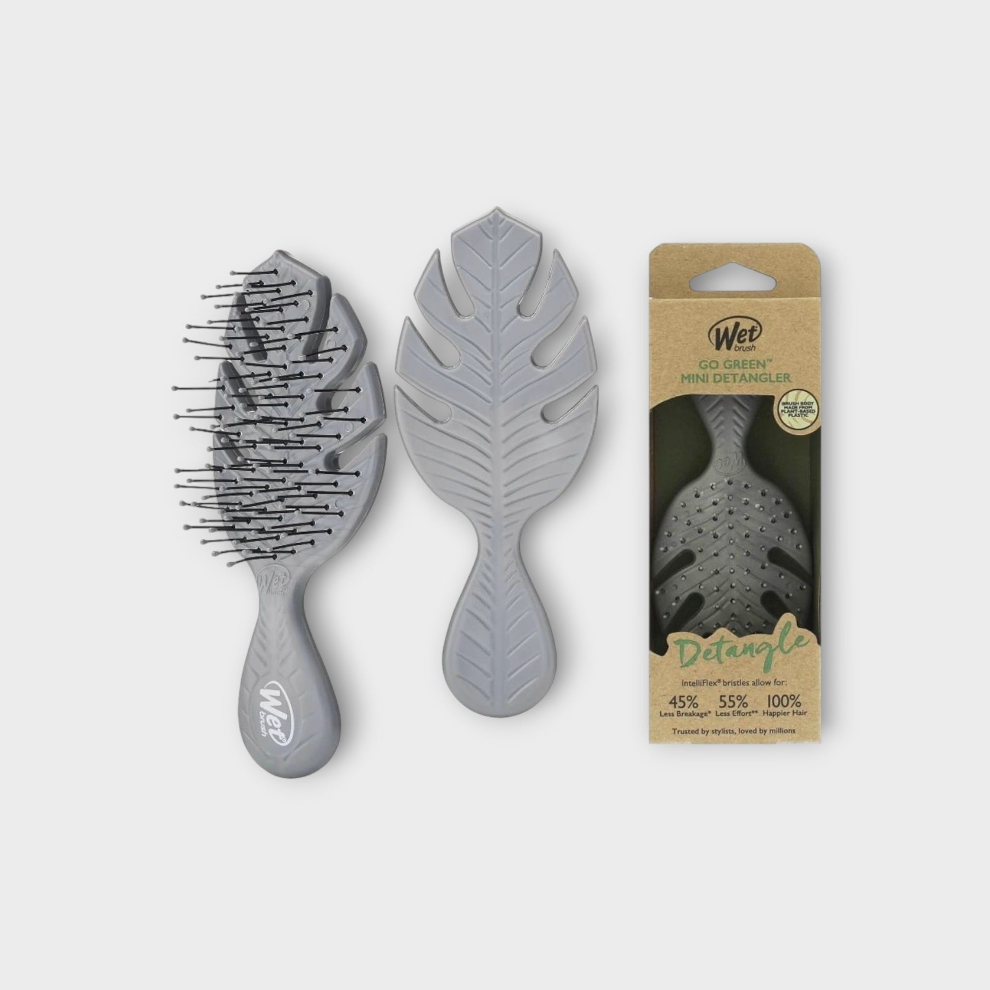 Wetbrush Mini Detangler Go Green - Grey - szczotka do włosów, wersja mini